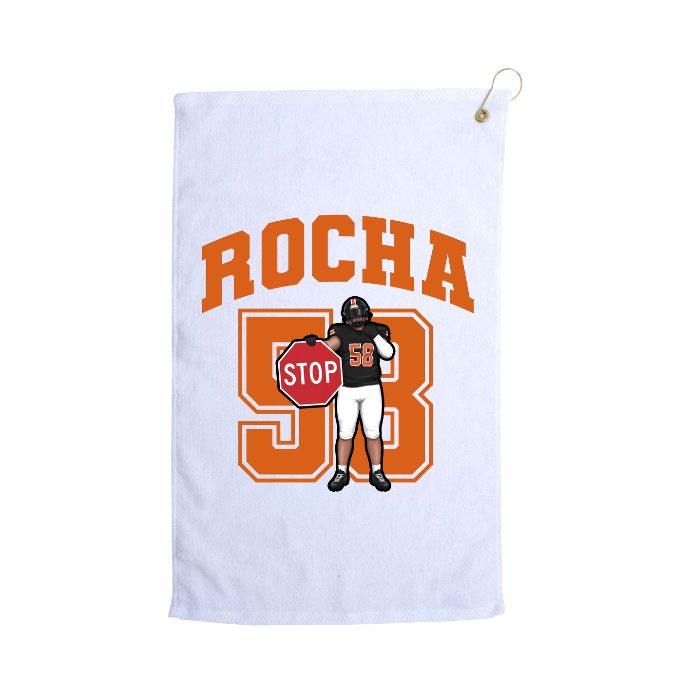Golf Towel — Number in White