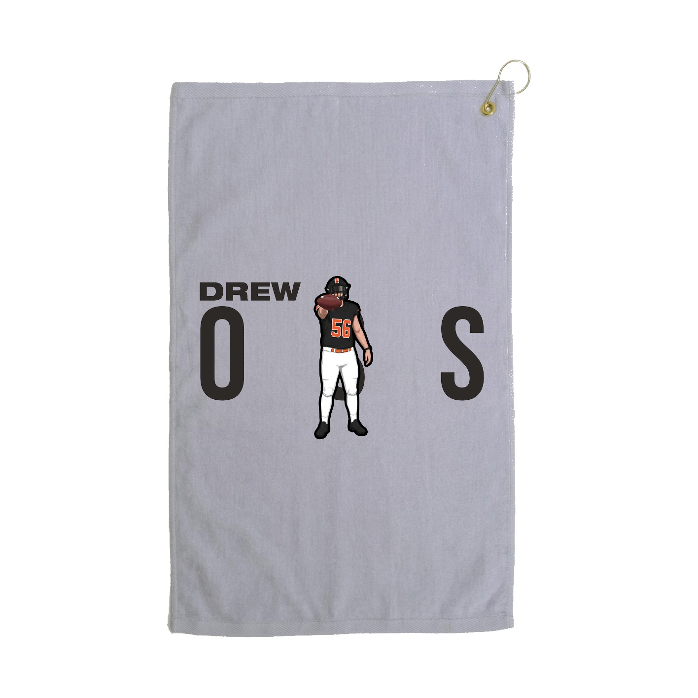Golf Towel — Player Name in Grey