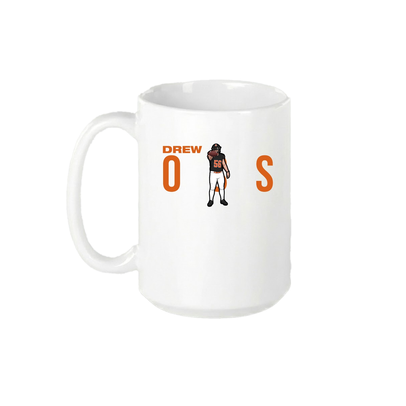 15oz Coffee Mug — Player Name in White