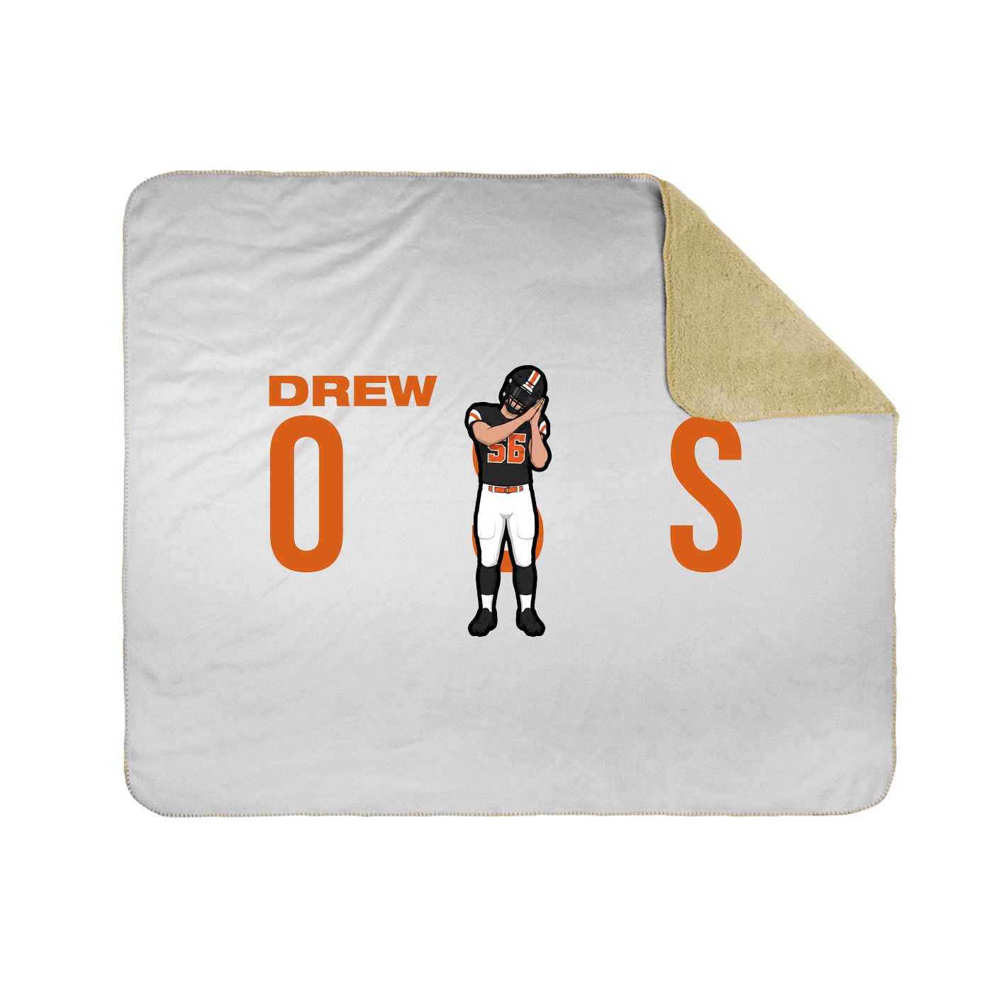 Throw Blanket — Player Name in White