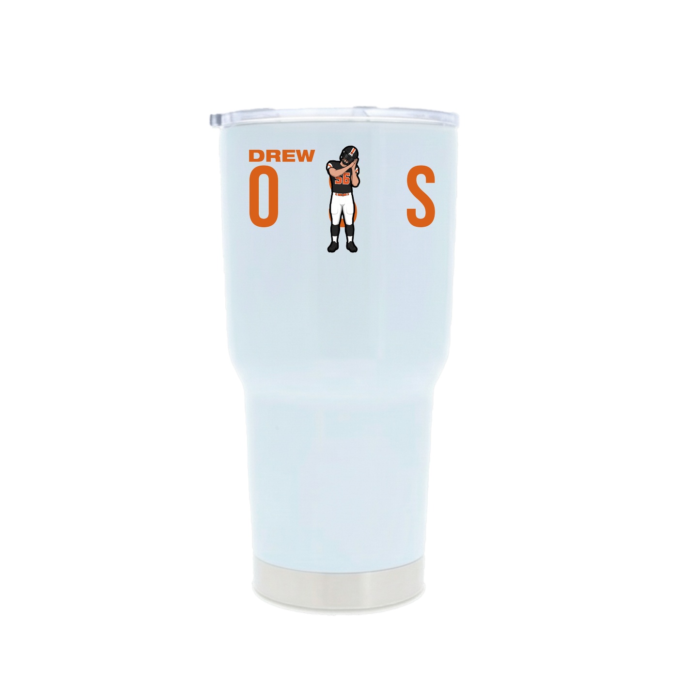30oz Stainless Steel Tumbler — Player Name in White