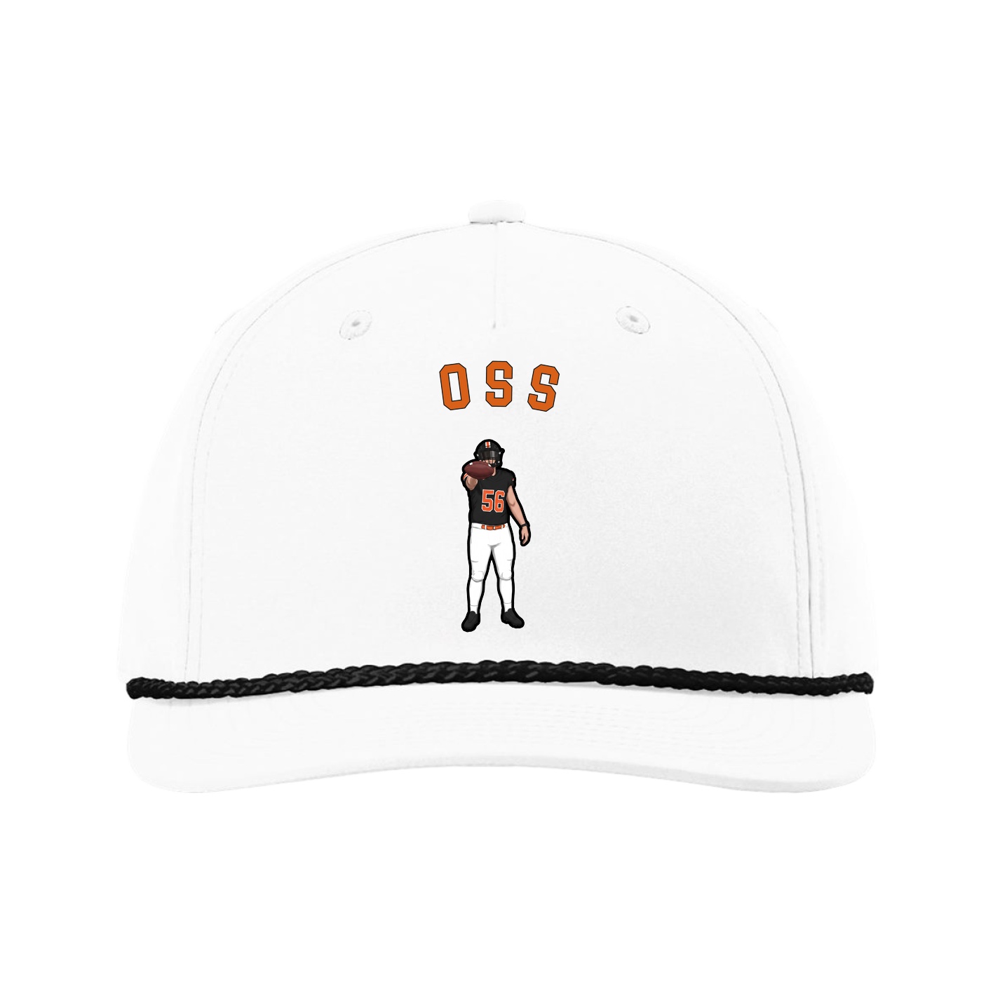 Five-Panel Classic Rope Cap — Shirsey Arch in White