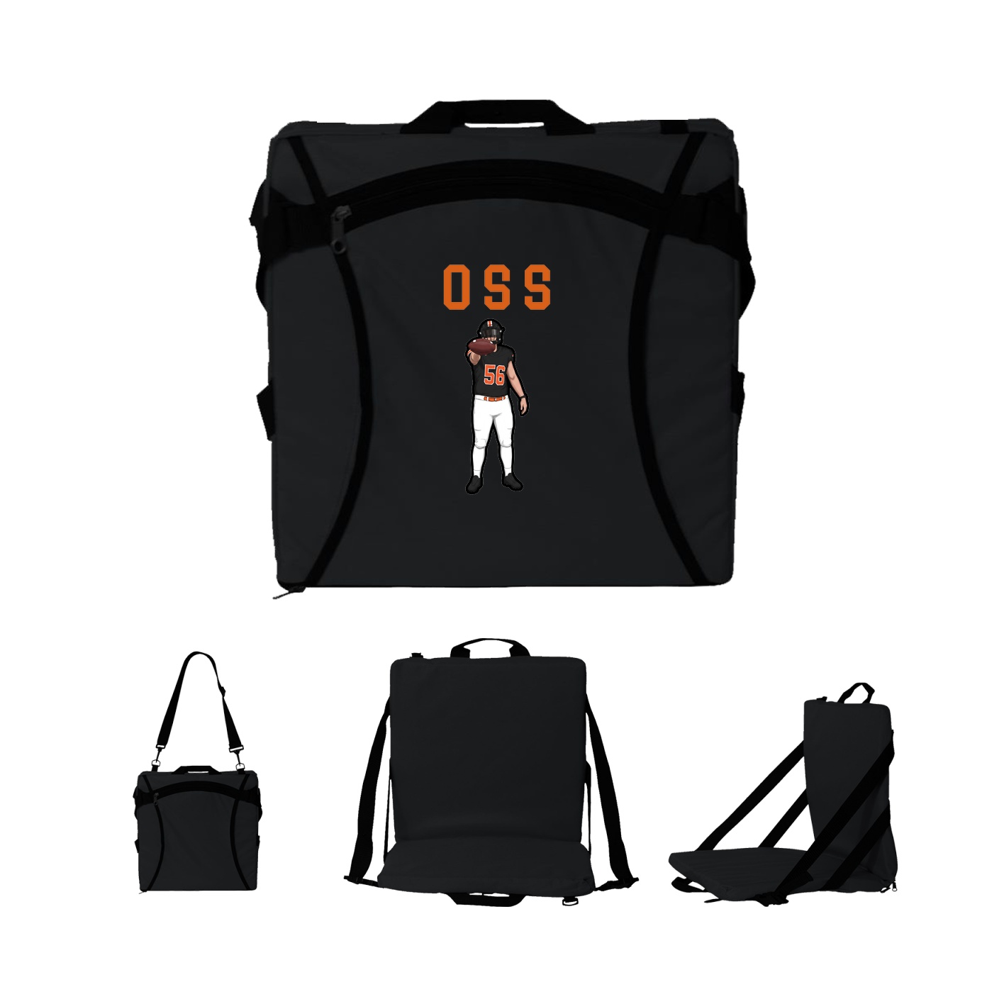 Folding Stadium Seat — Shirsey in Black