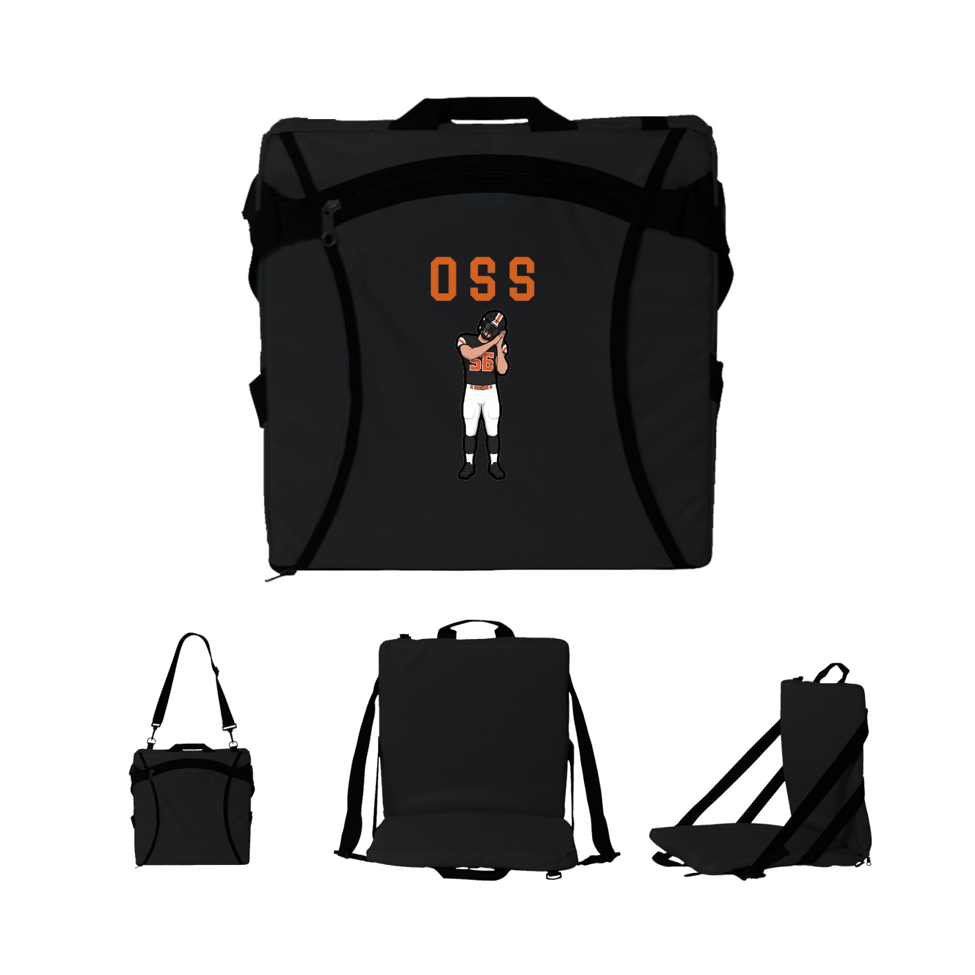 Folding Stadium Seat — Shirsey in Black