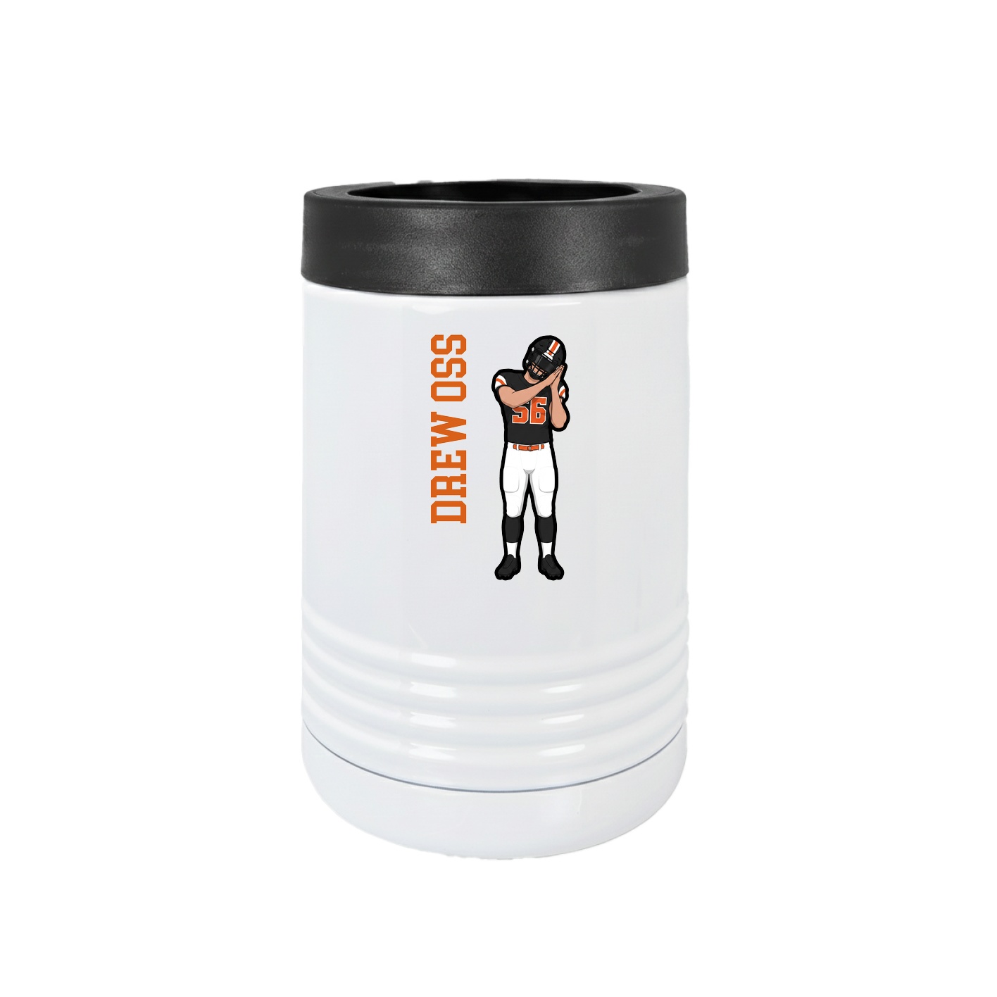 Beverage Holder — Name Vertical in White