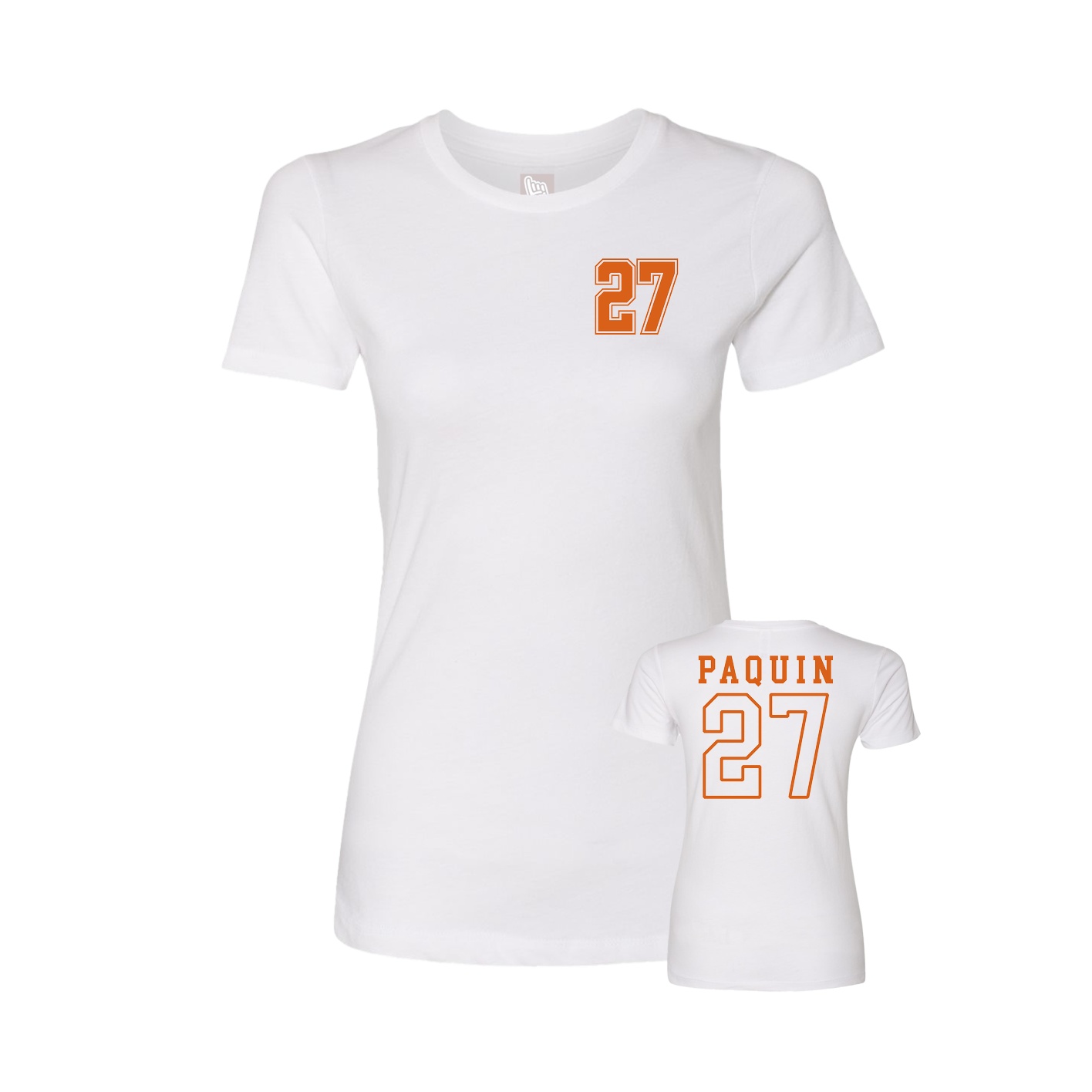 Womens Tee — Chest Back in White