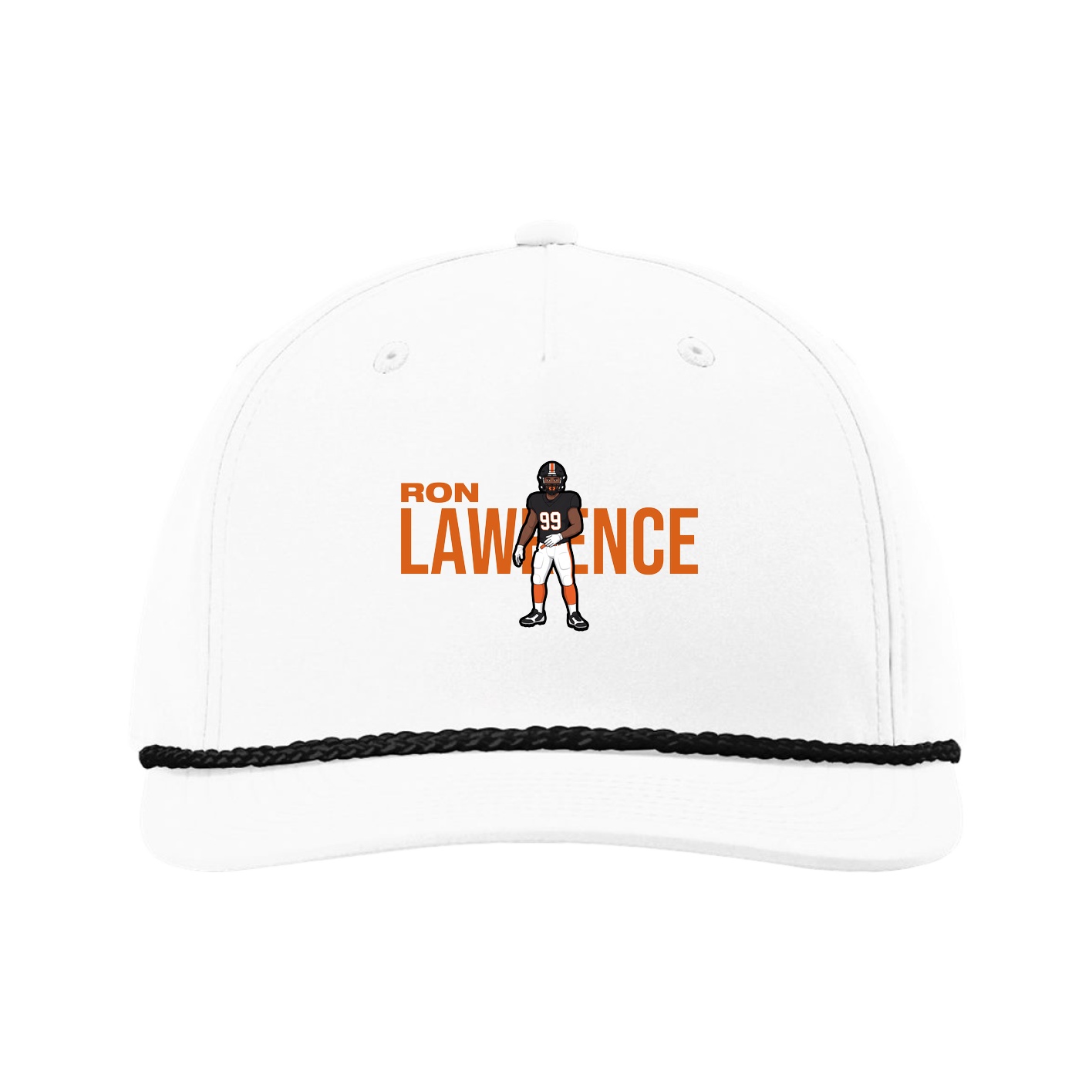 Five-Panel Classic Rope Cap — Player Name in White