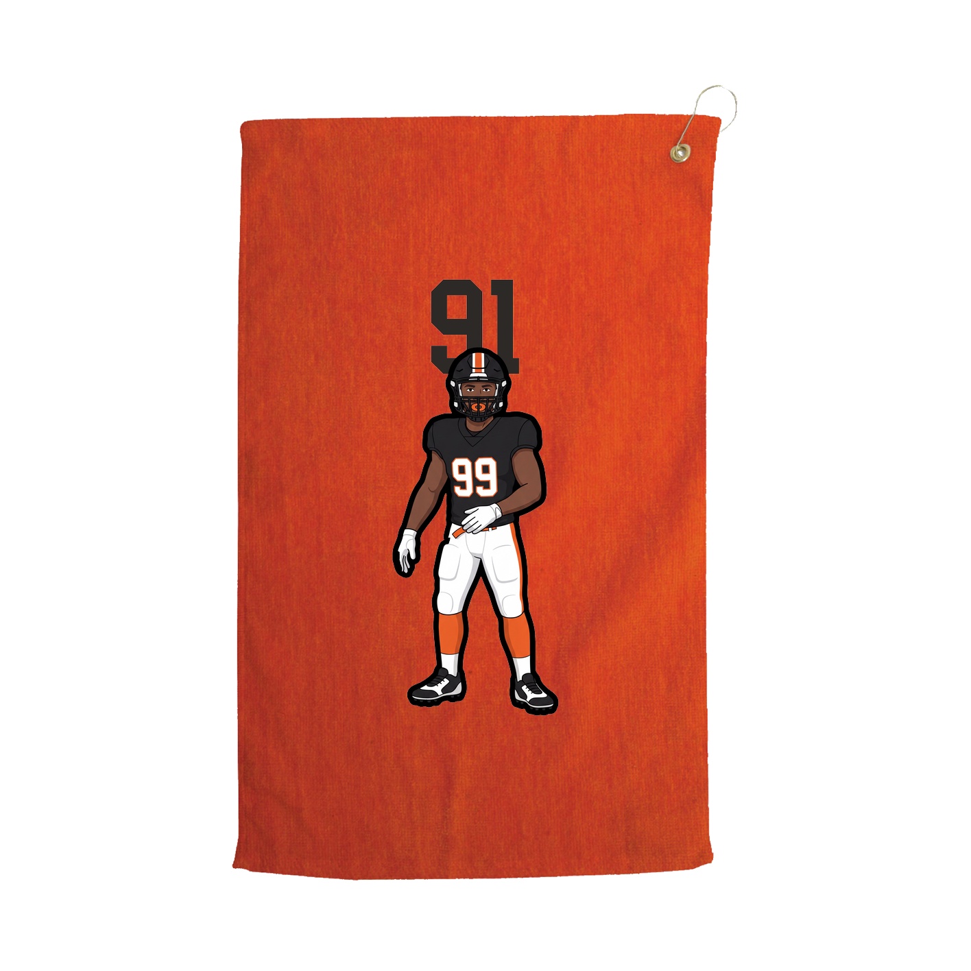 Golf Towel — Number Top in Orange