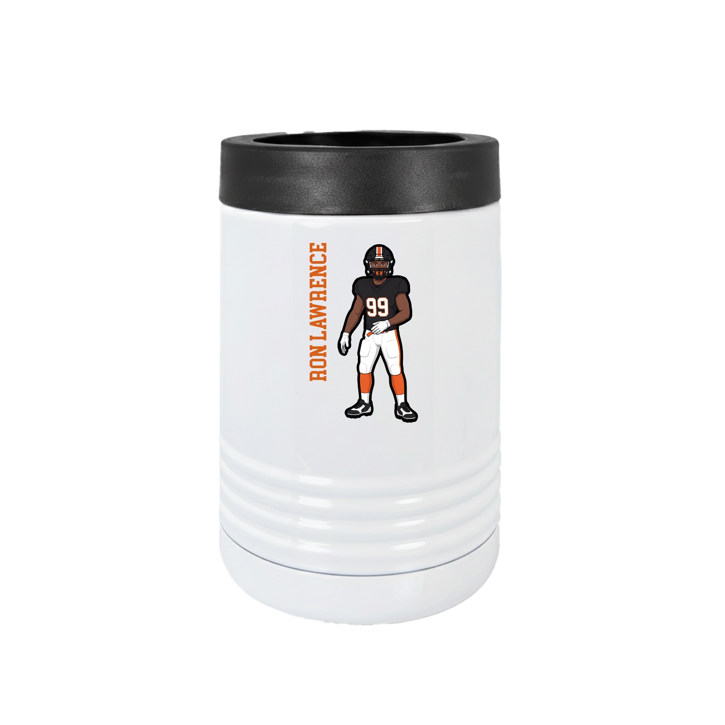 Beverage Holder — Name Vertical in White