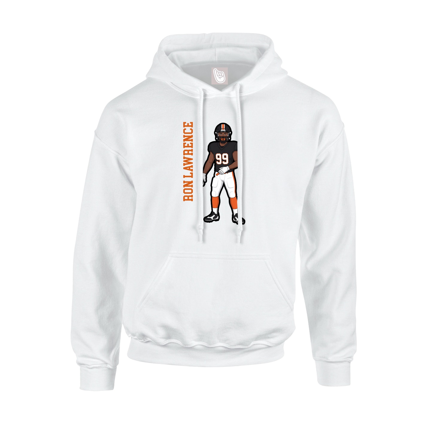 Hoodie — Name Vertical in White