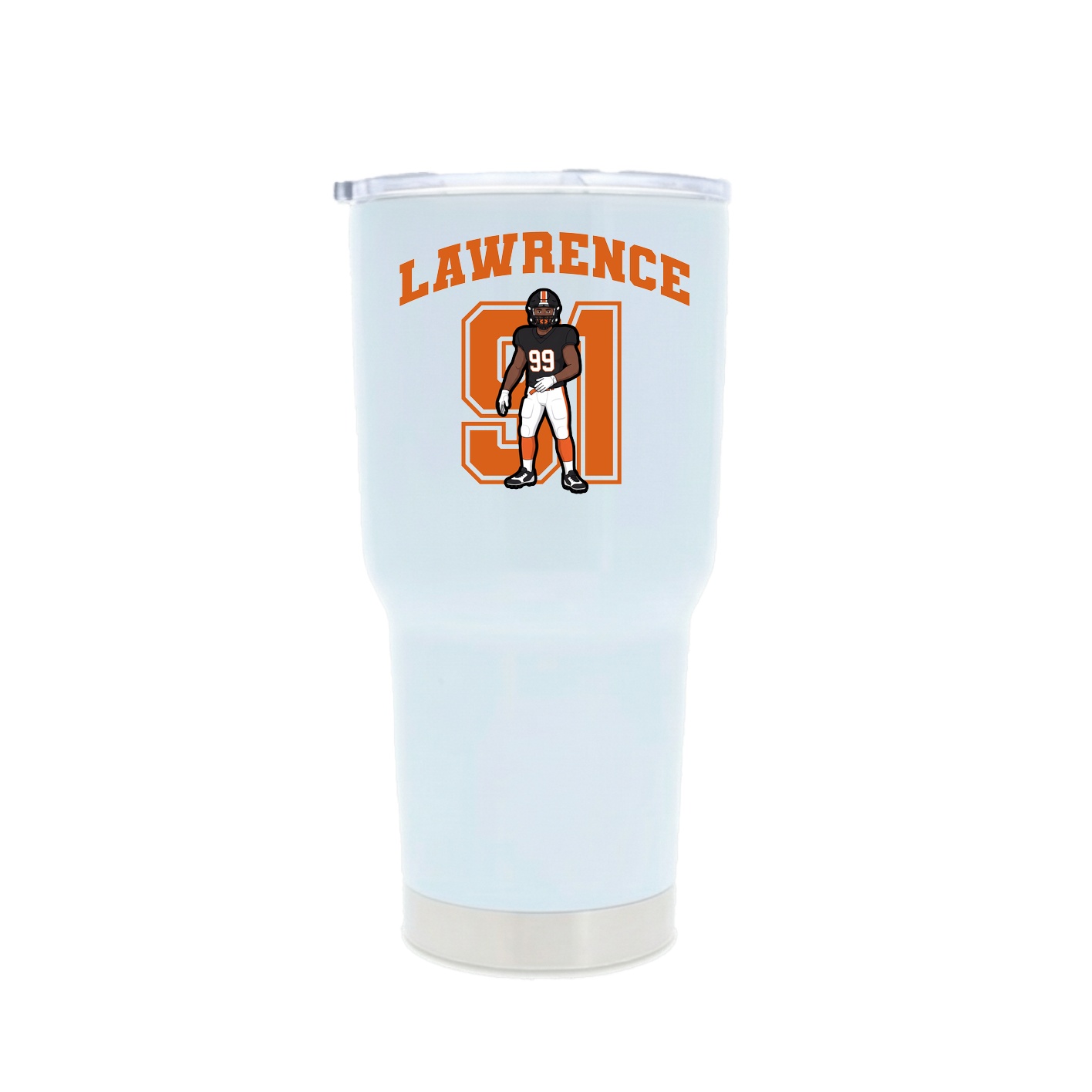 30oz Stainless Steel Tumbler — Number in White