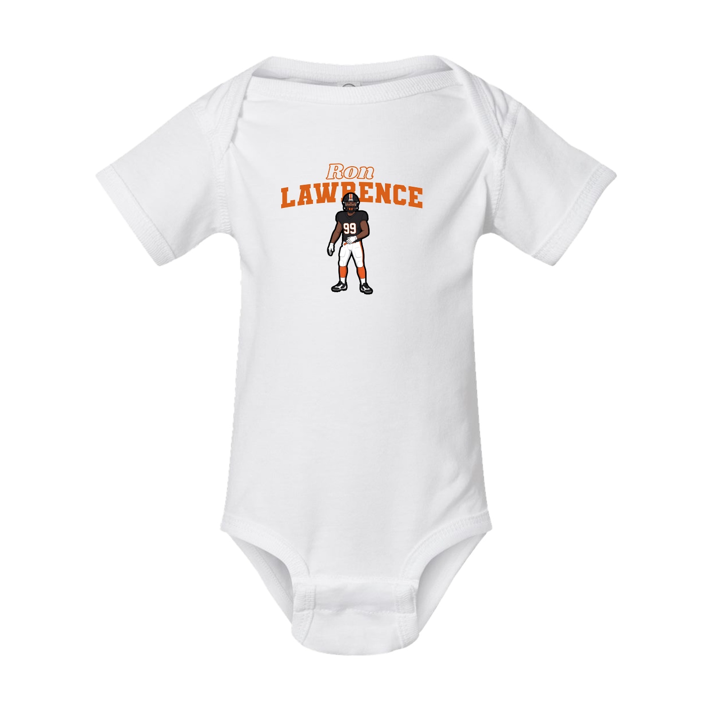 Baby Onesie — Name Arch in White