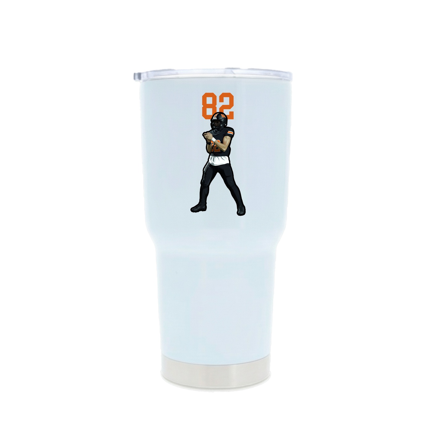 30oz Stainless Steel Tumbler — Number Top in White