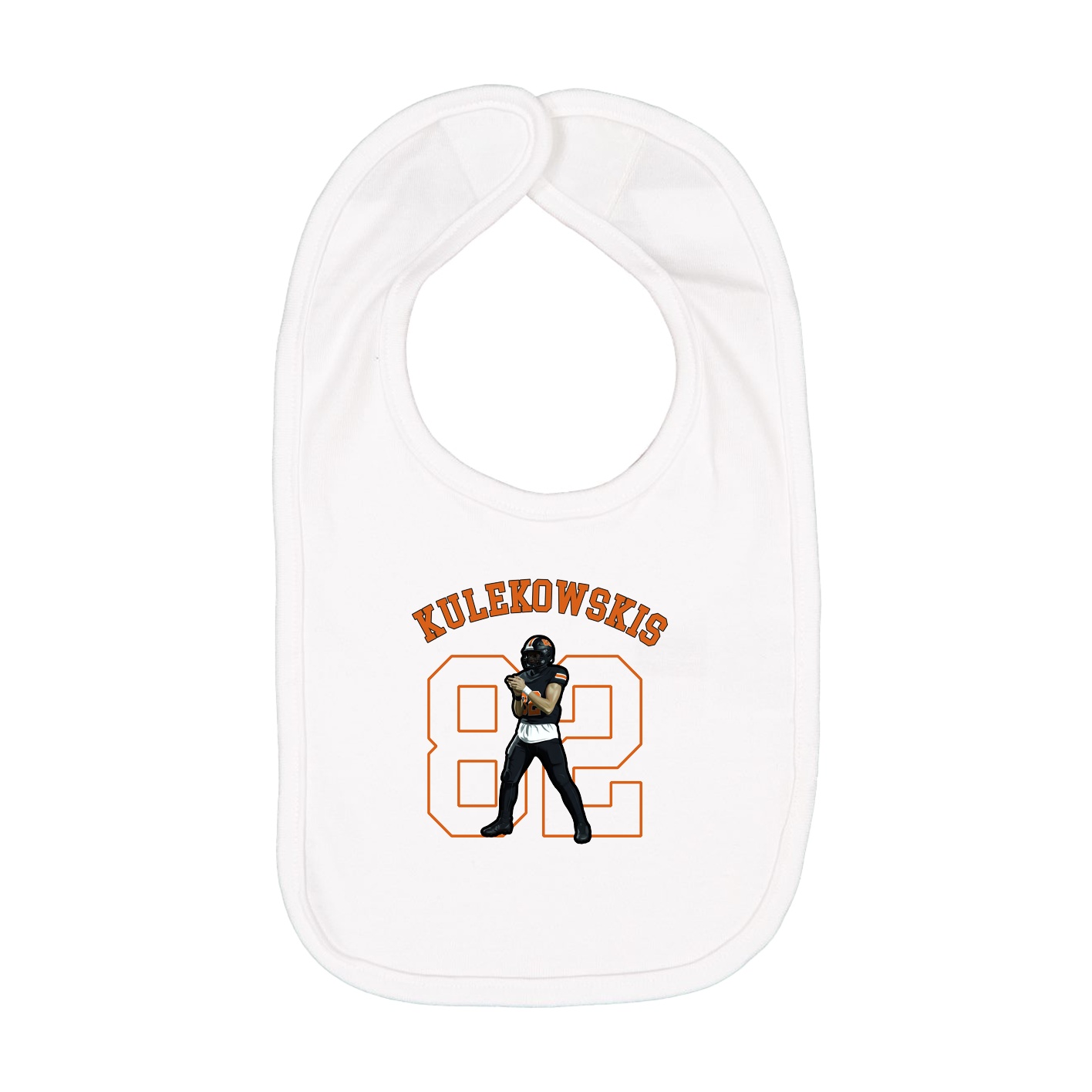 Infant Bib — Shirsey Arch in White