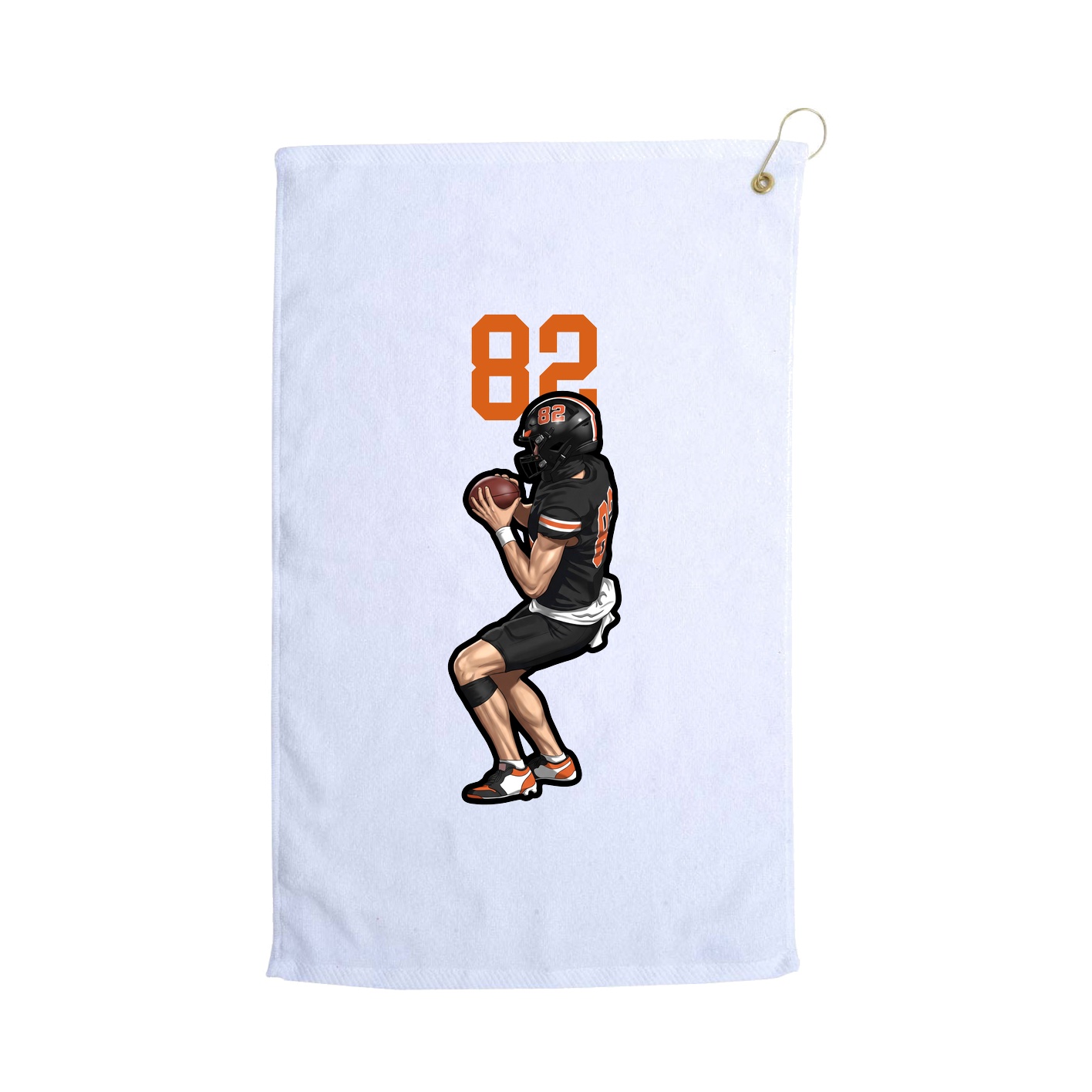 Golf Towel — Number Top in White