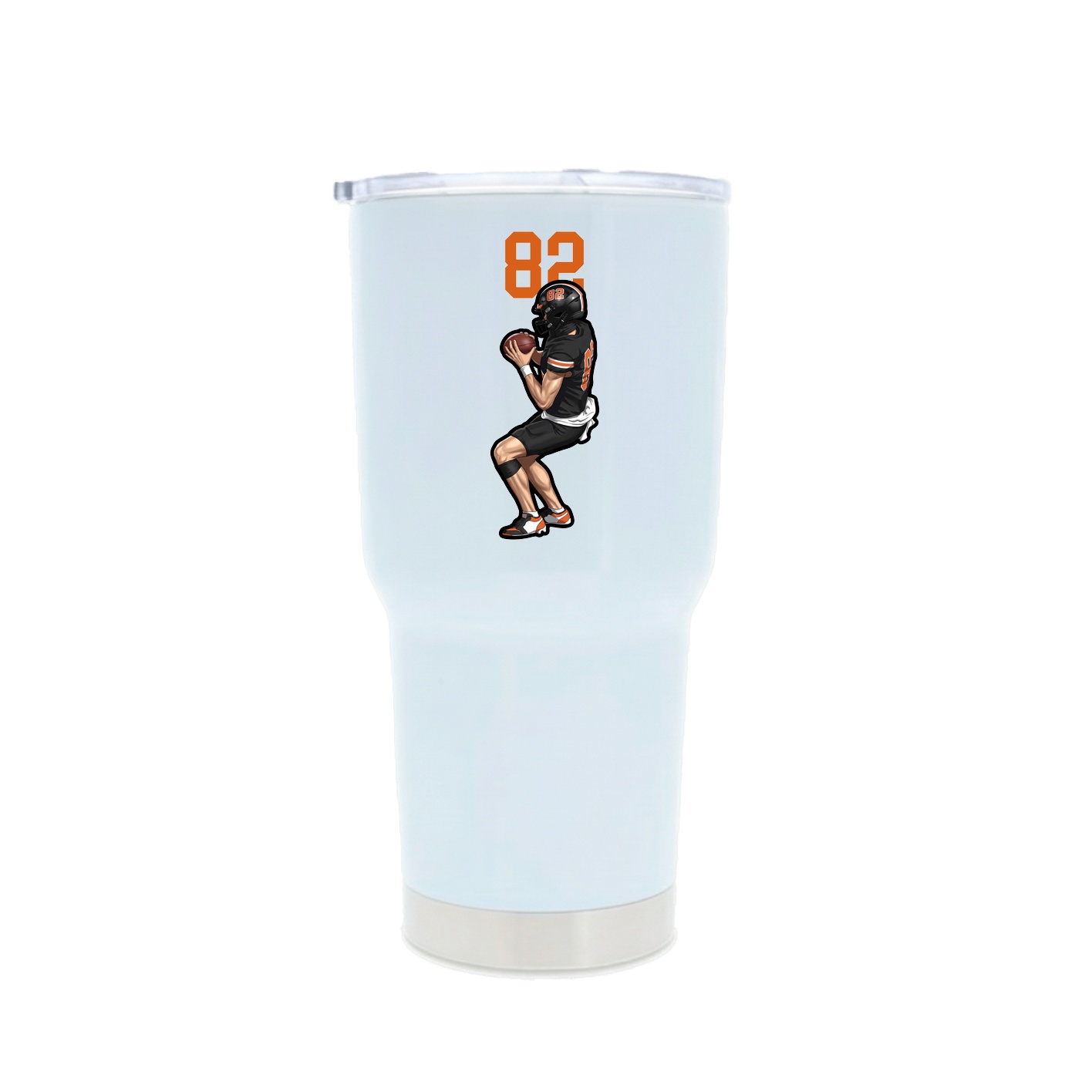 30oz Stainless Steel Tumbler — Number Top in White