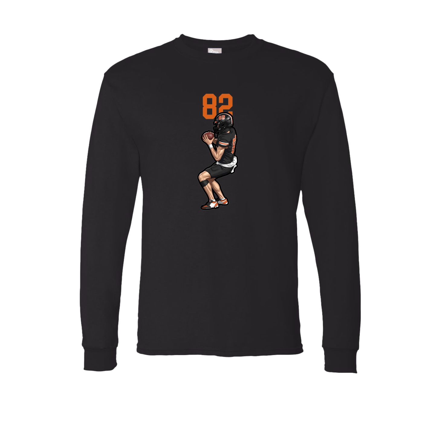 Long Sleeve Tee — Number Top in Black