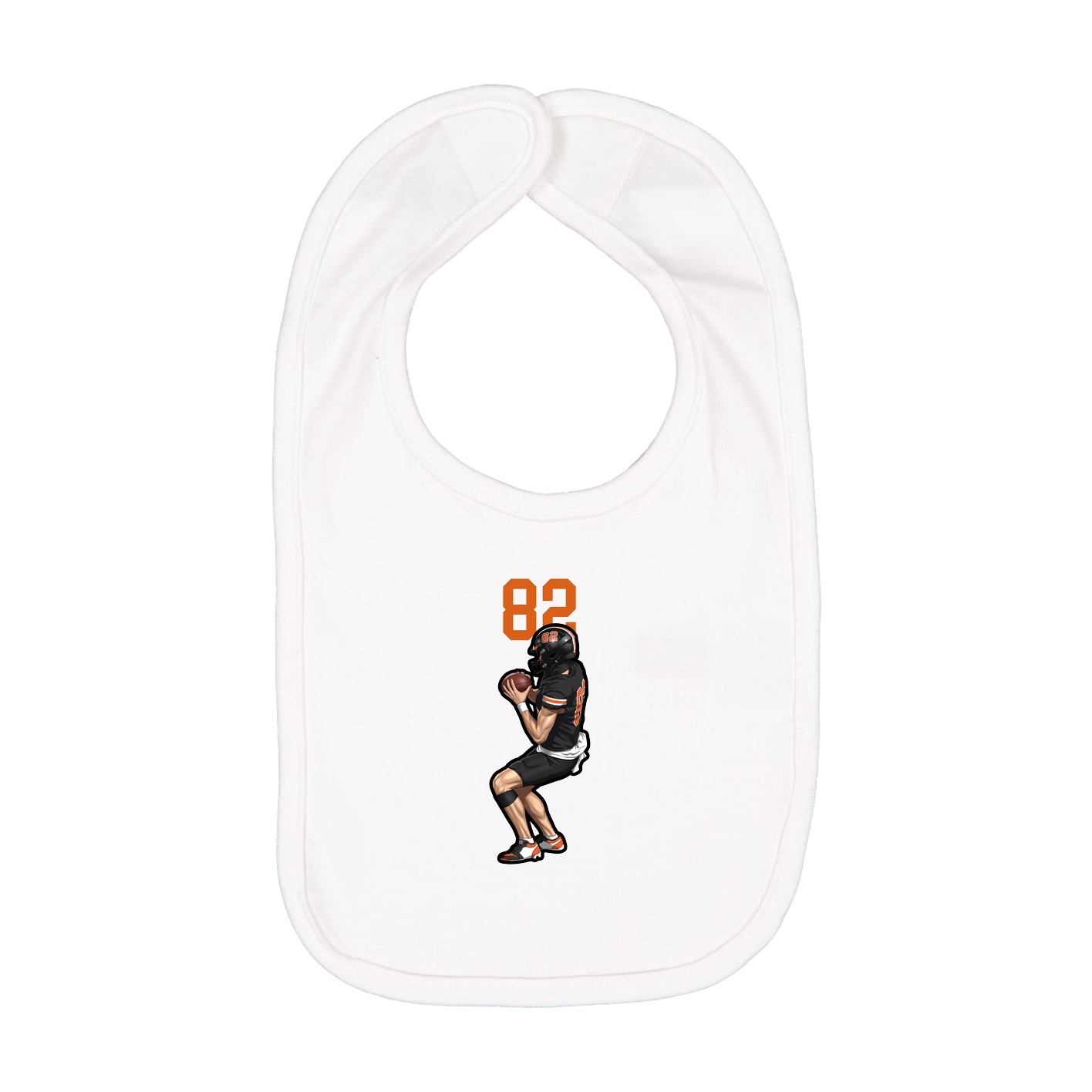 Infant Bib — Number Top in White
