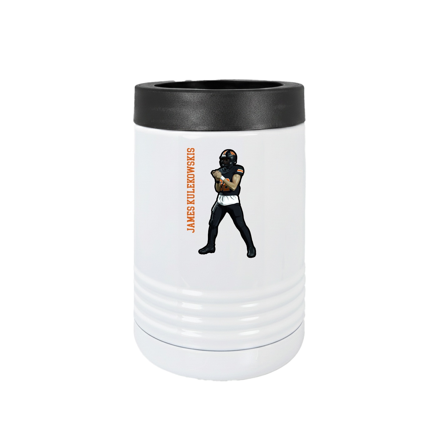 Beverage Holder — Name Vertical in White