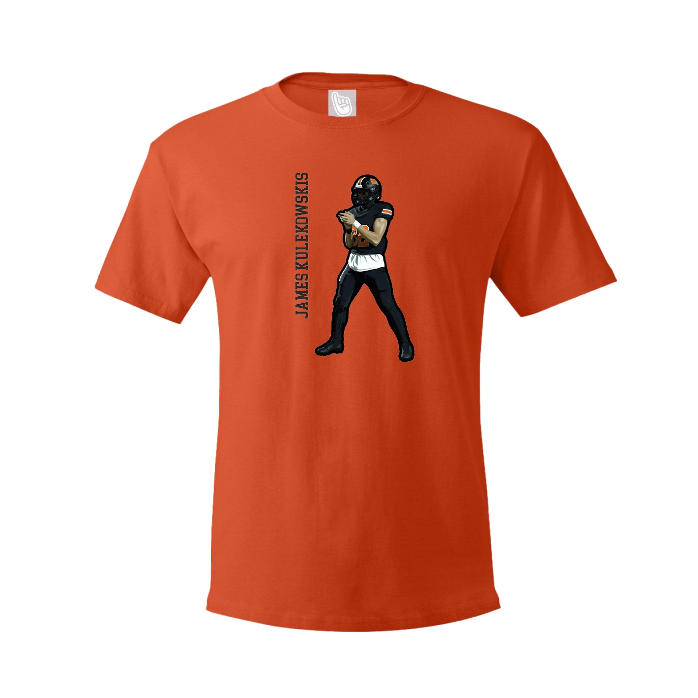 Tee — Name Vertical in Orange