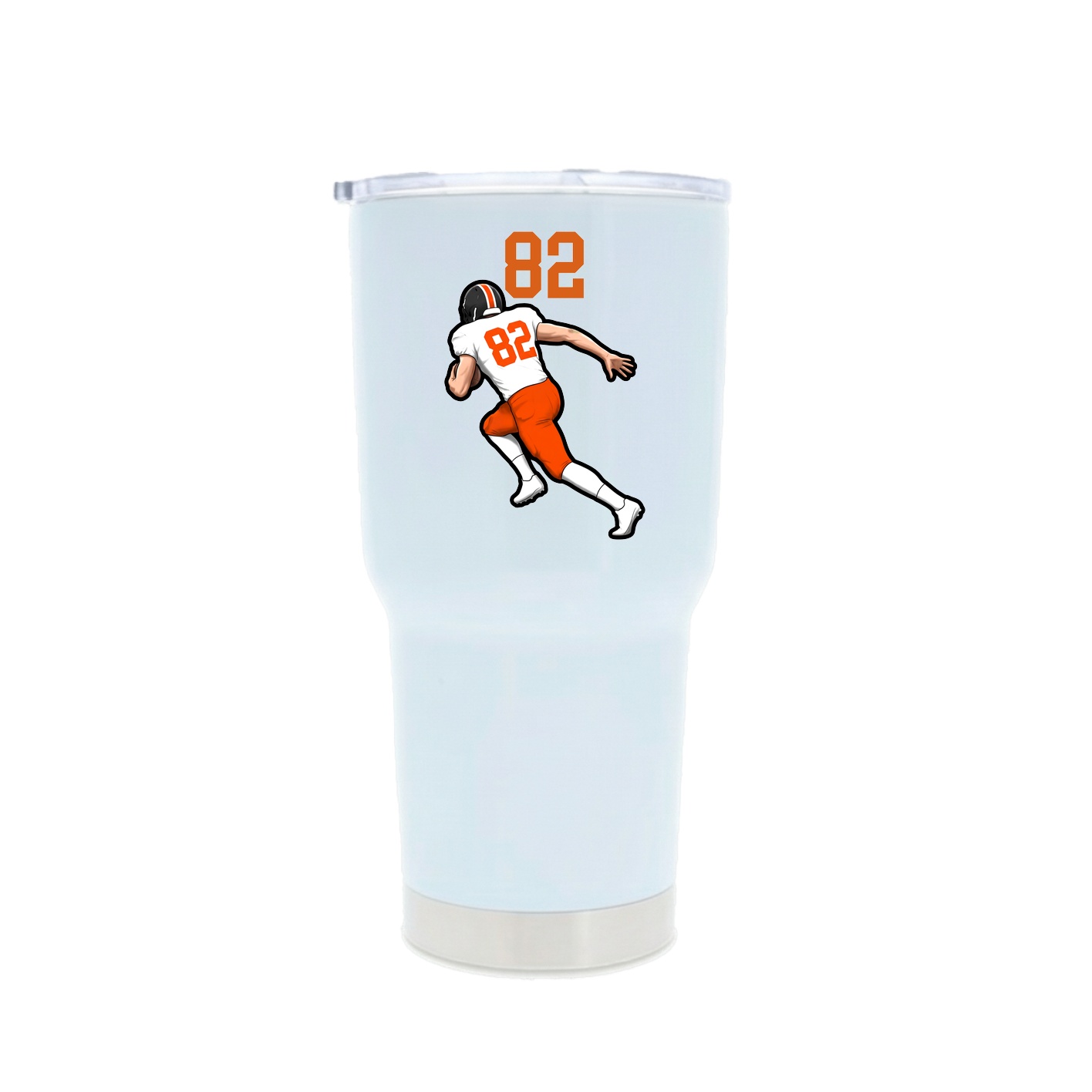 30oz Stainless Steel Tumbler — Number Top in White