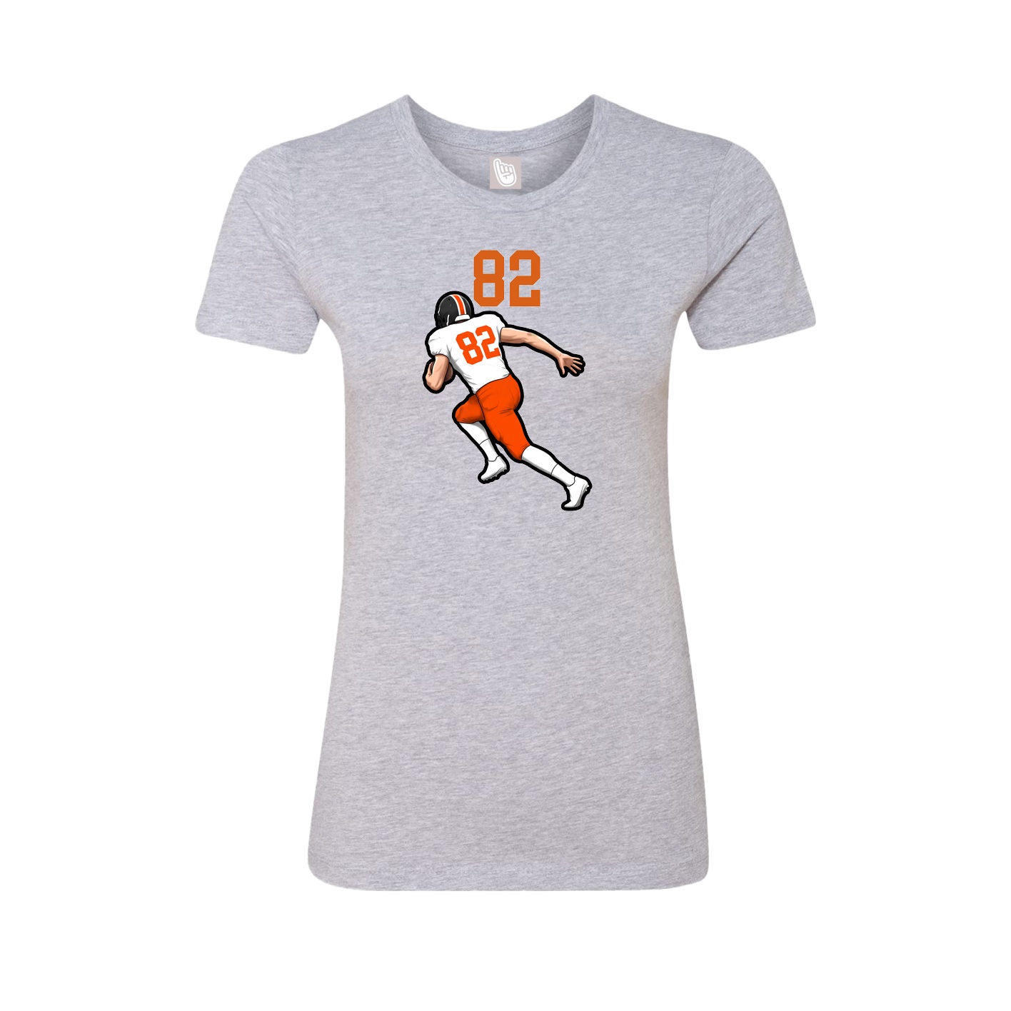 Womens Tee — Number Top in Grey