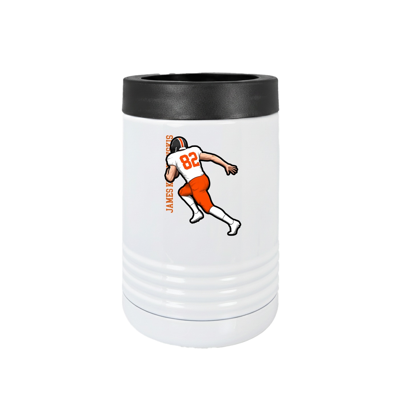 Beverage Holder — Name Vertical in White