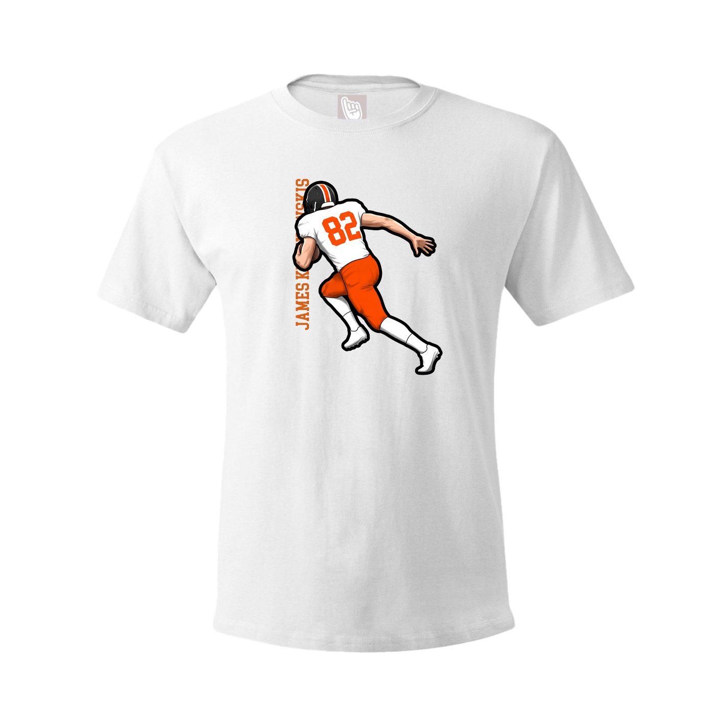 Tee — Name Vertical in White