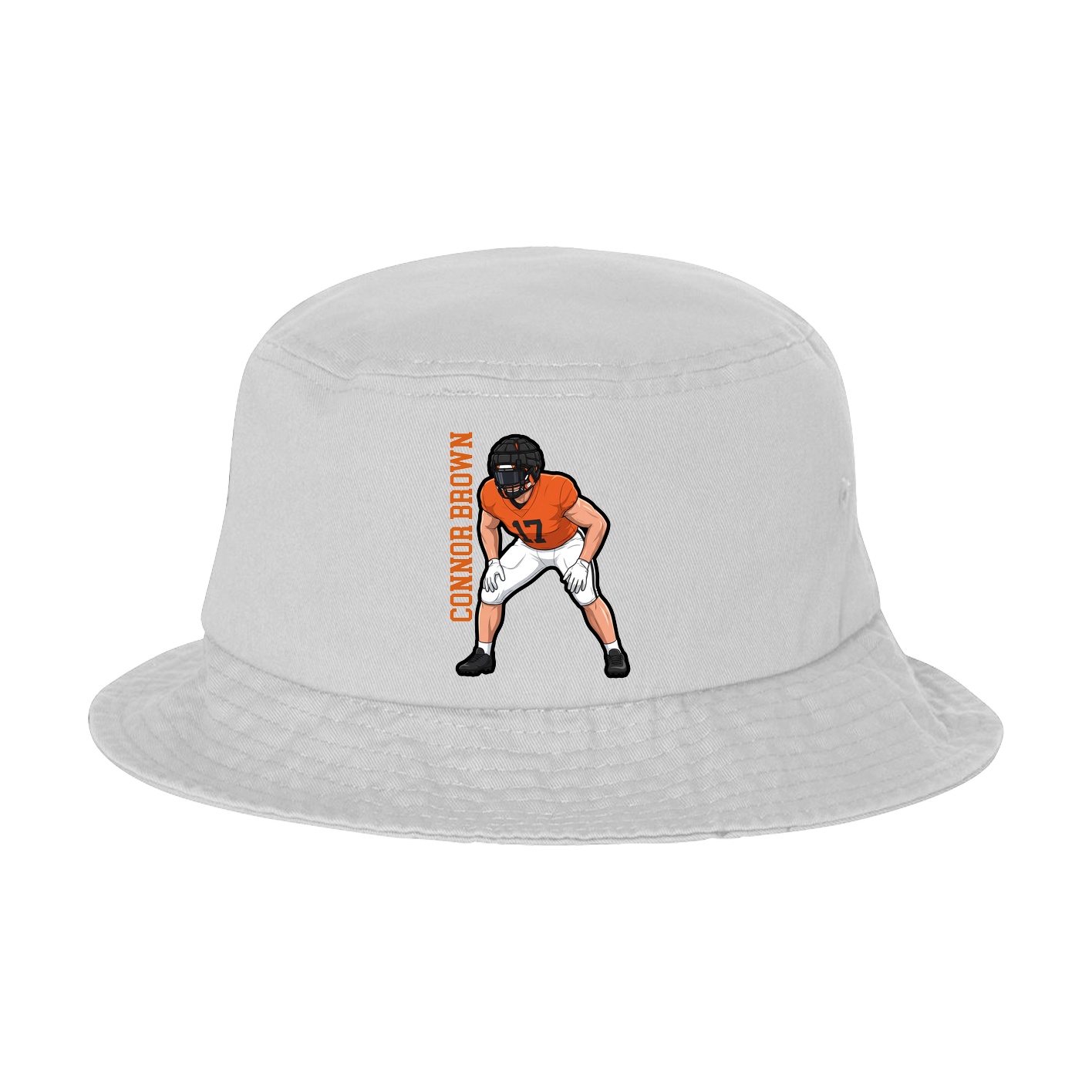 Bucket Cap — Name Vertical in White