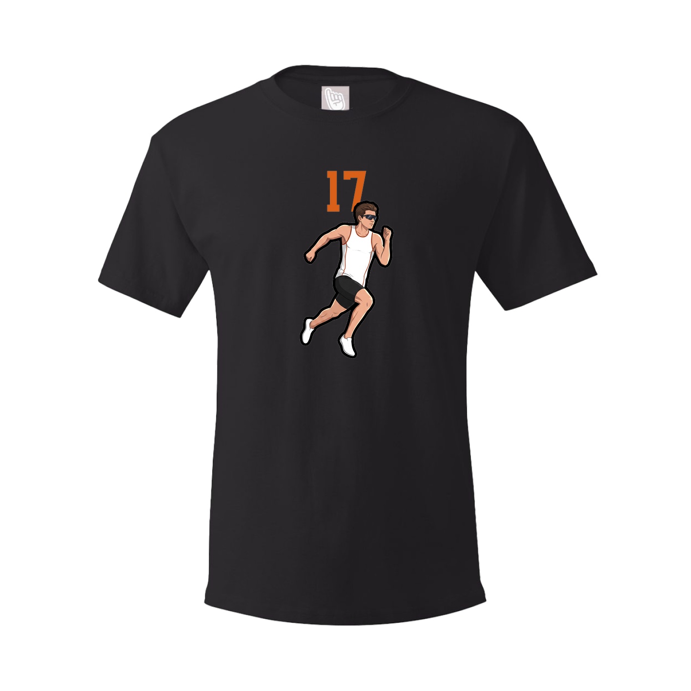 Youth Tee — Number Top in Black