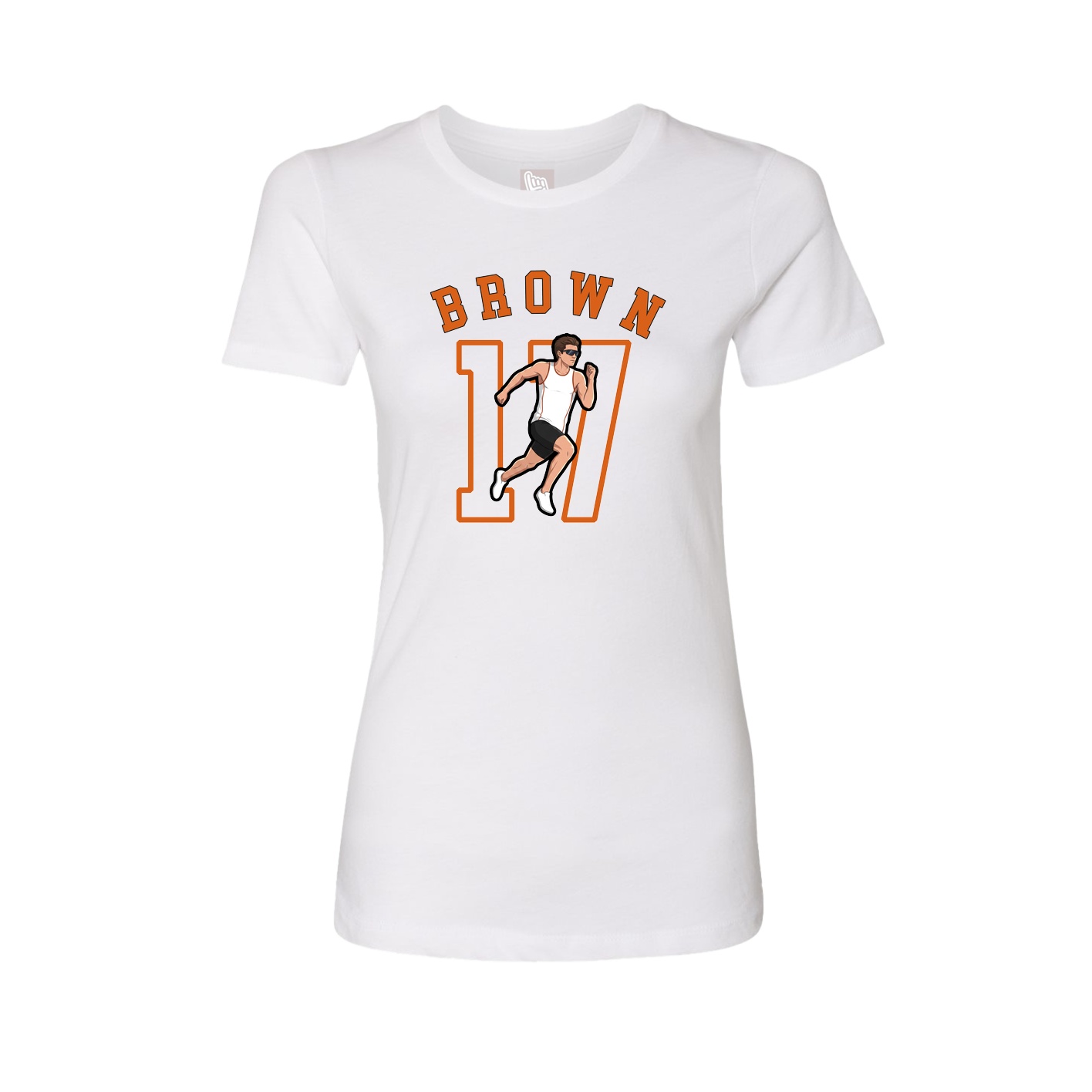 Fitted Women's Tee — Shirsey Arch in White