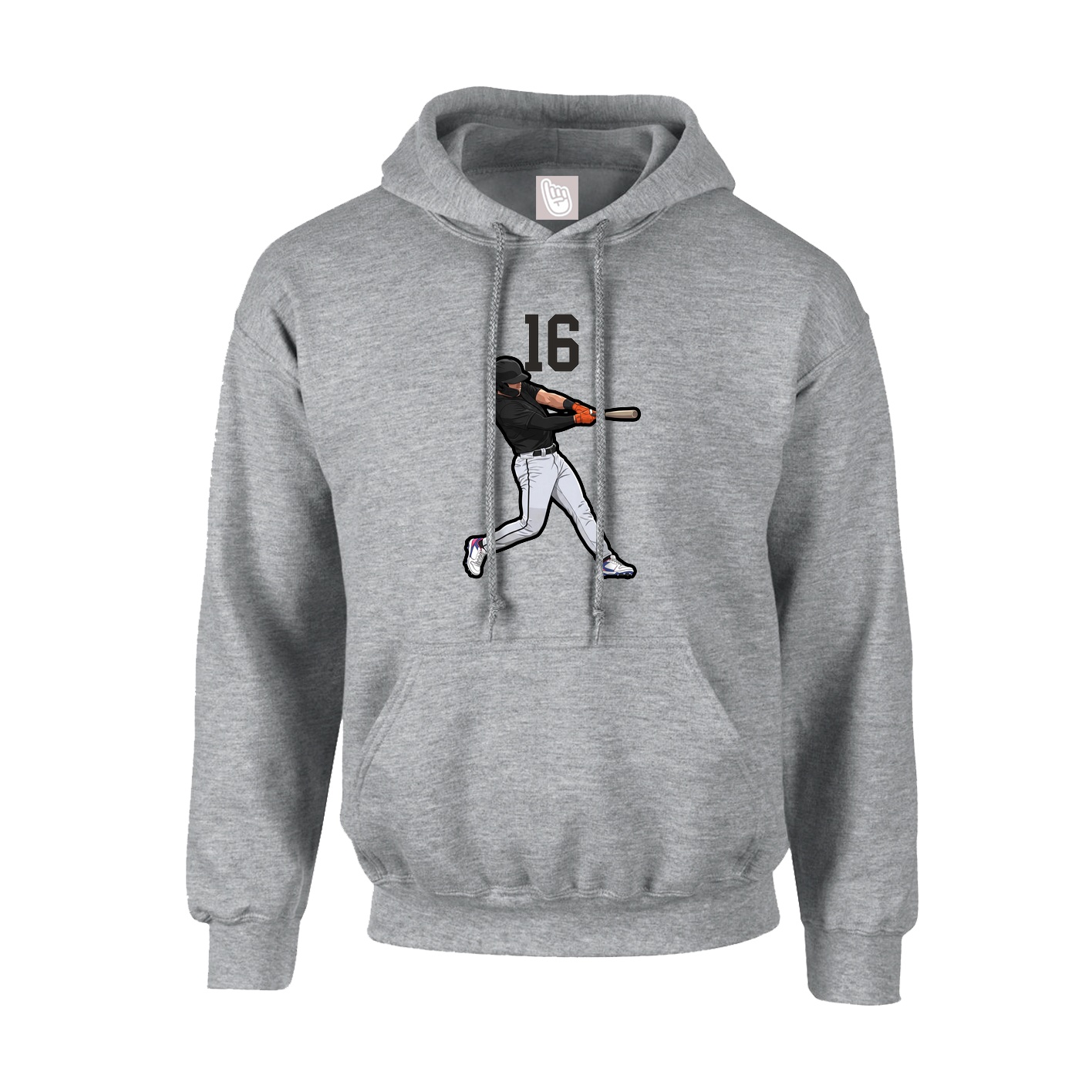 Hoodie — Number Top in Grey