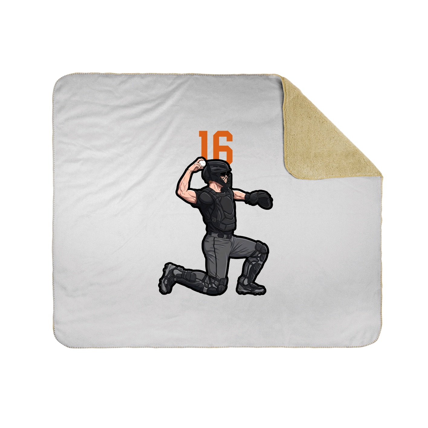 Throw Blanket — Number Top in White
