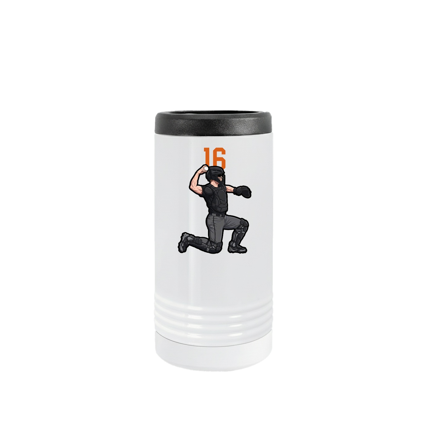 Slim Beverage Holder — Number Top in White