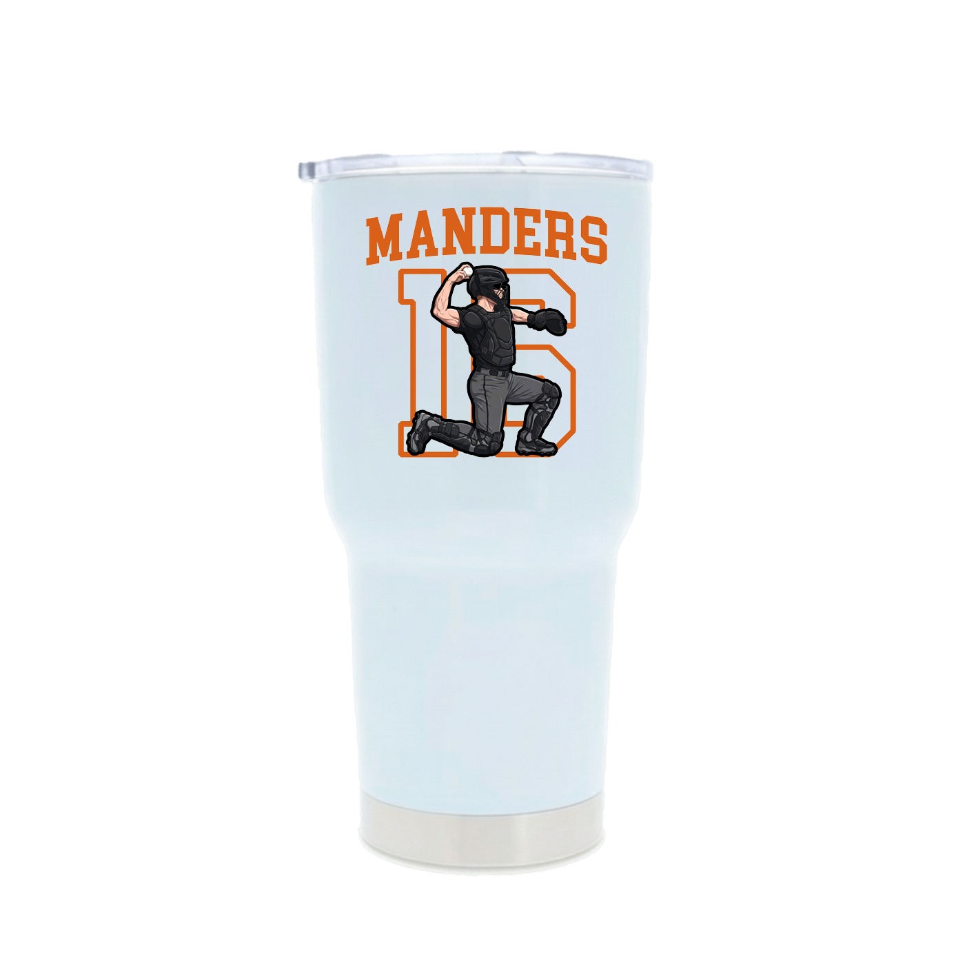 30oz Stainless Steel Tumbler — Shirsey in White