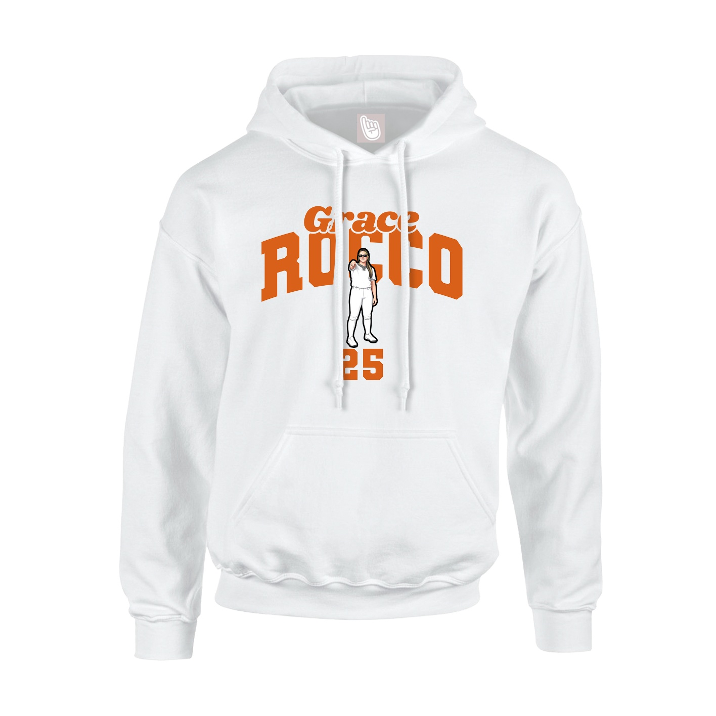 Youth Hoodie — Signature Arch in White