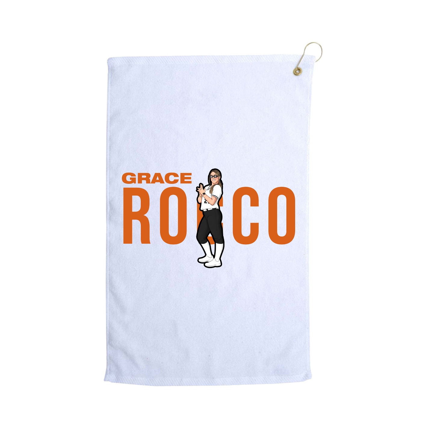 Golf Towel — Player Name in White