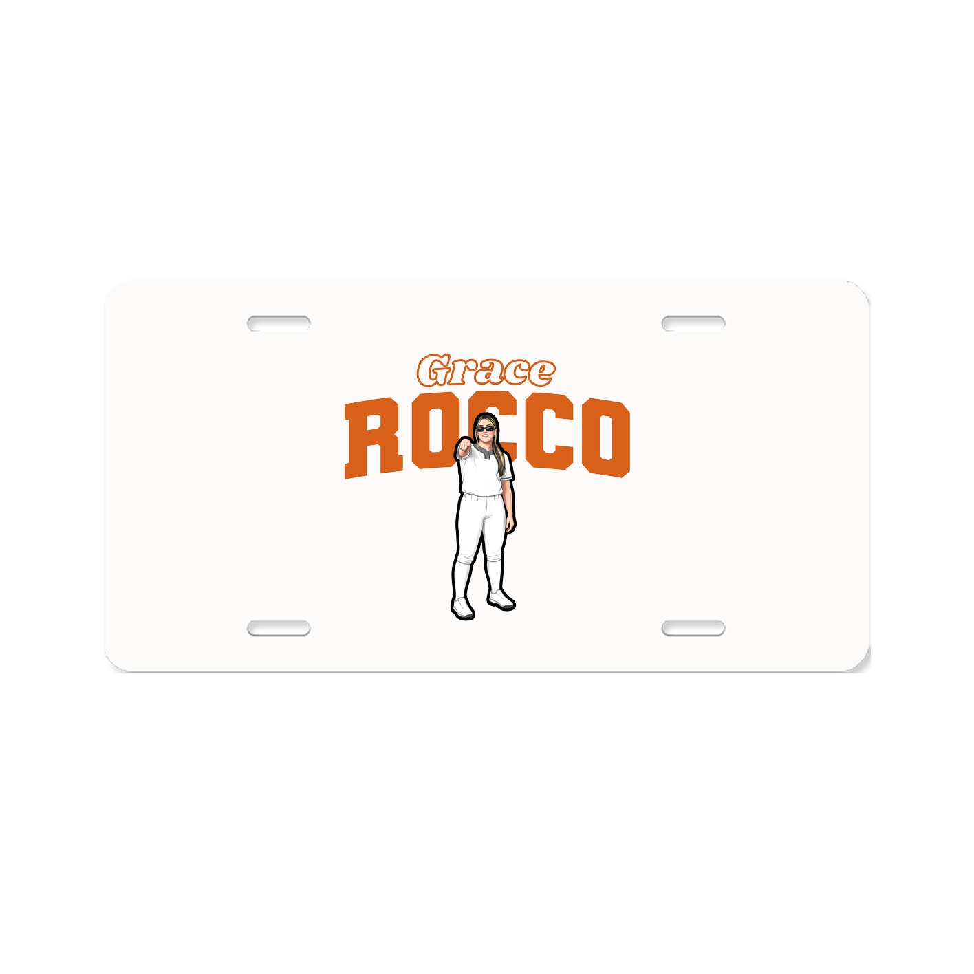 License Plate — Name Arch in Classic
