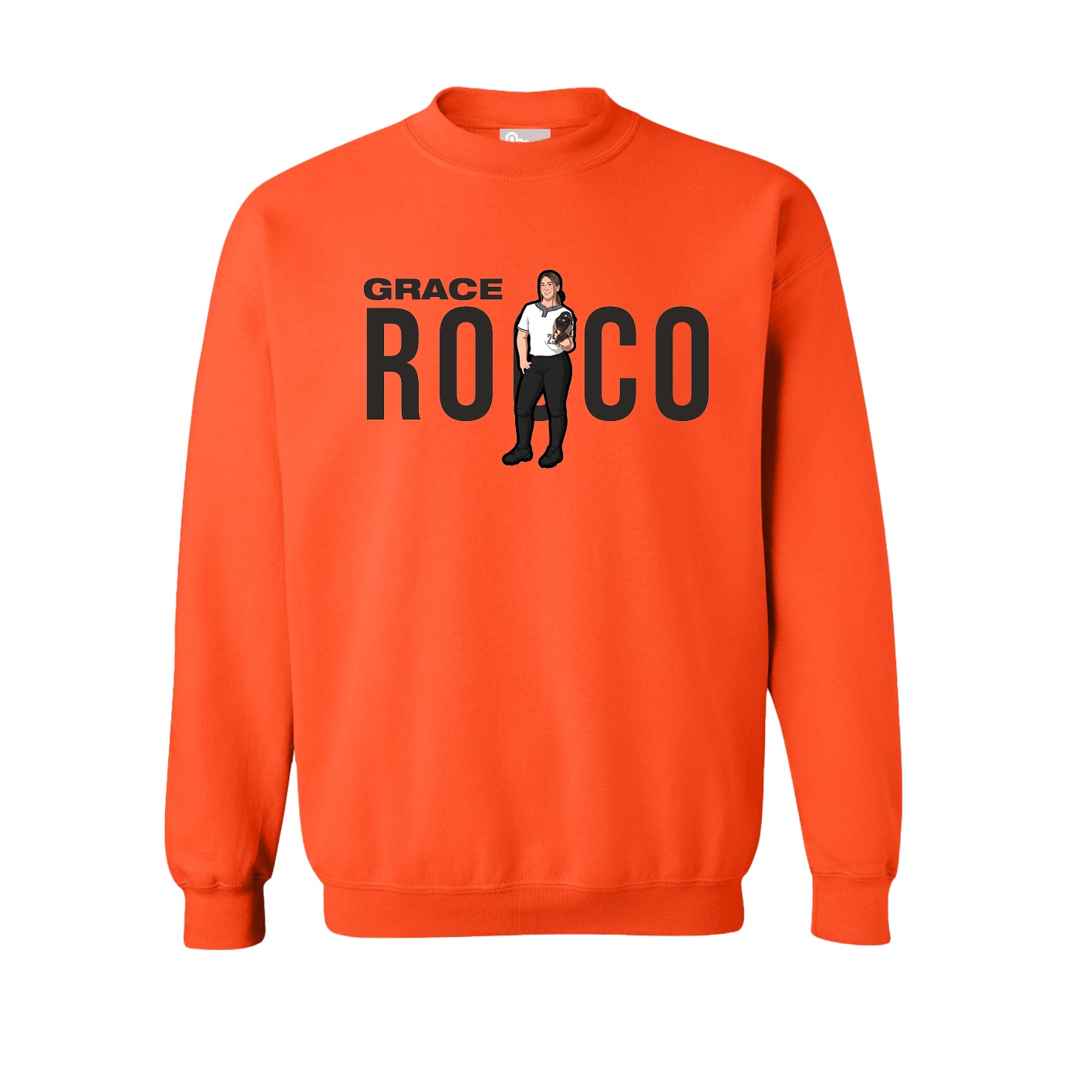 Fleece Crew — Player Name in Orange