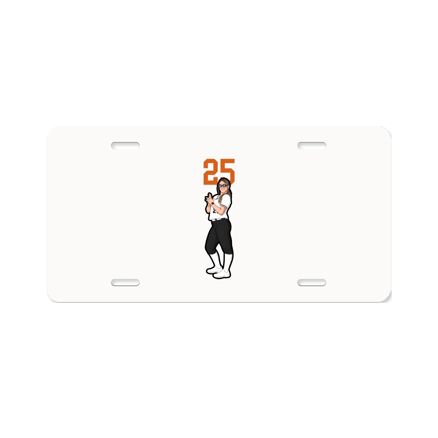 License Plate — Number Top in Classic