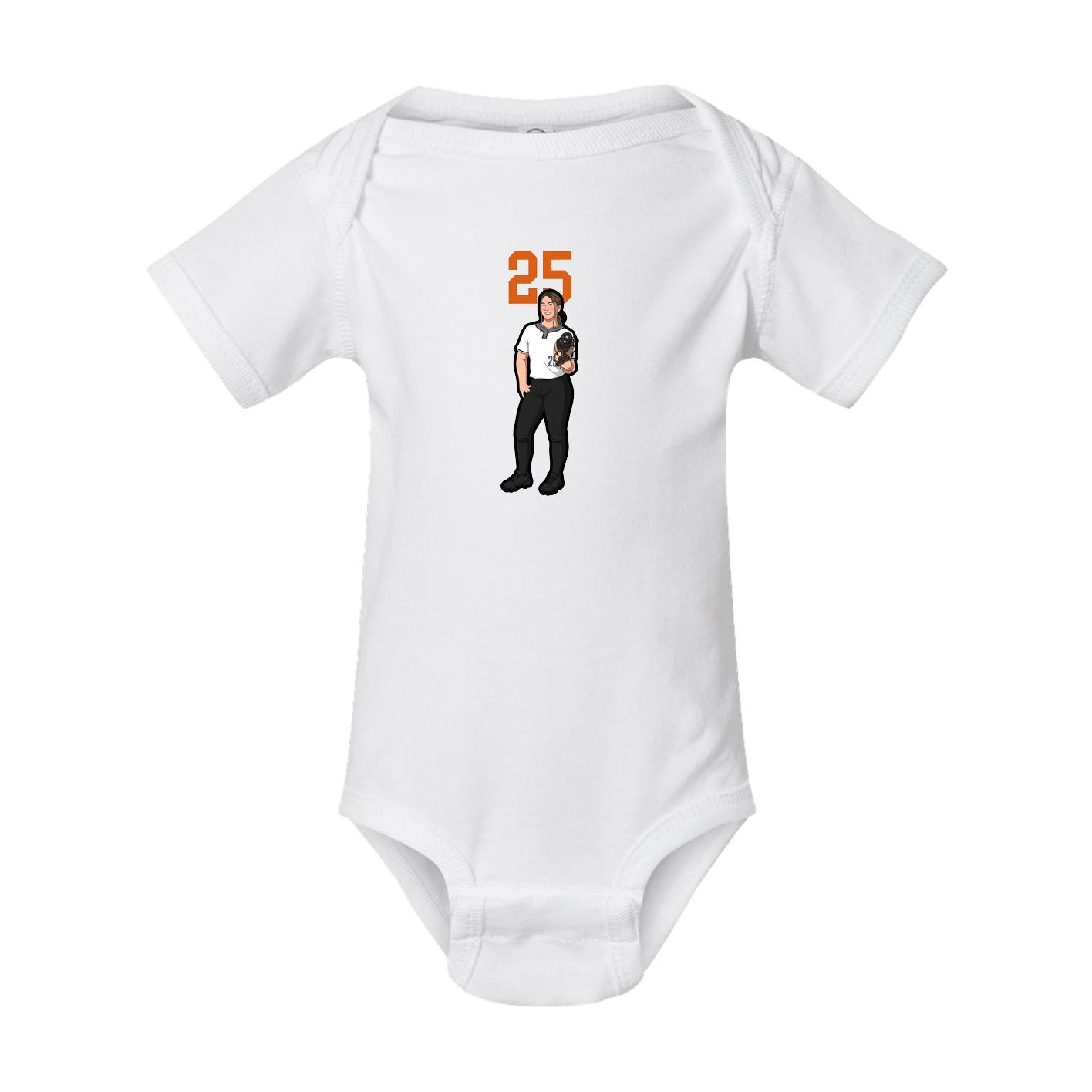 Baby Onesie — Number Top in White