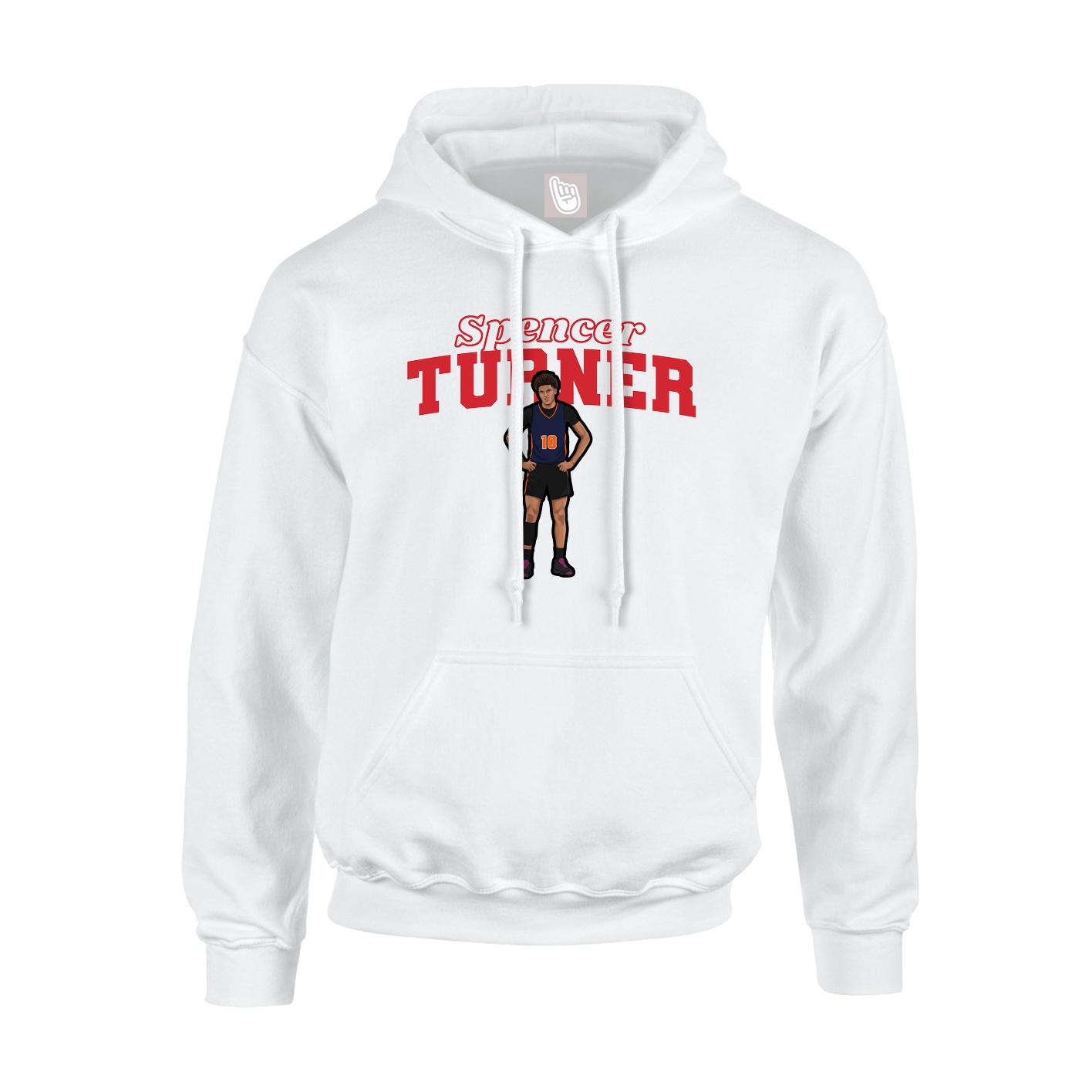 Hoodie — Name Arch in White