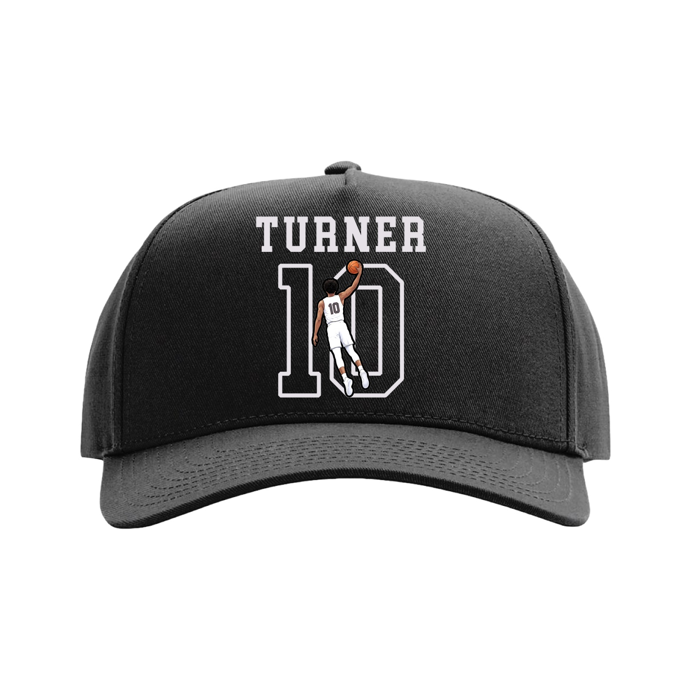 Full Fabric Five-Panel Champ Cap — Shirsey in Black