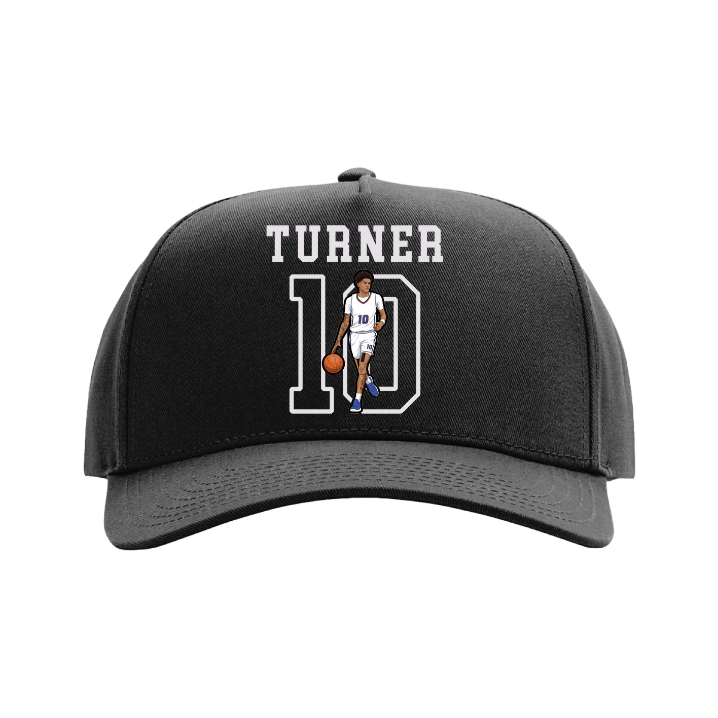 Full Fabric Five-Panel Champ Cap — Shirsey in Black