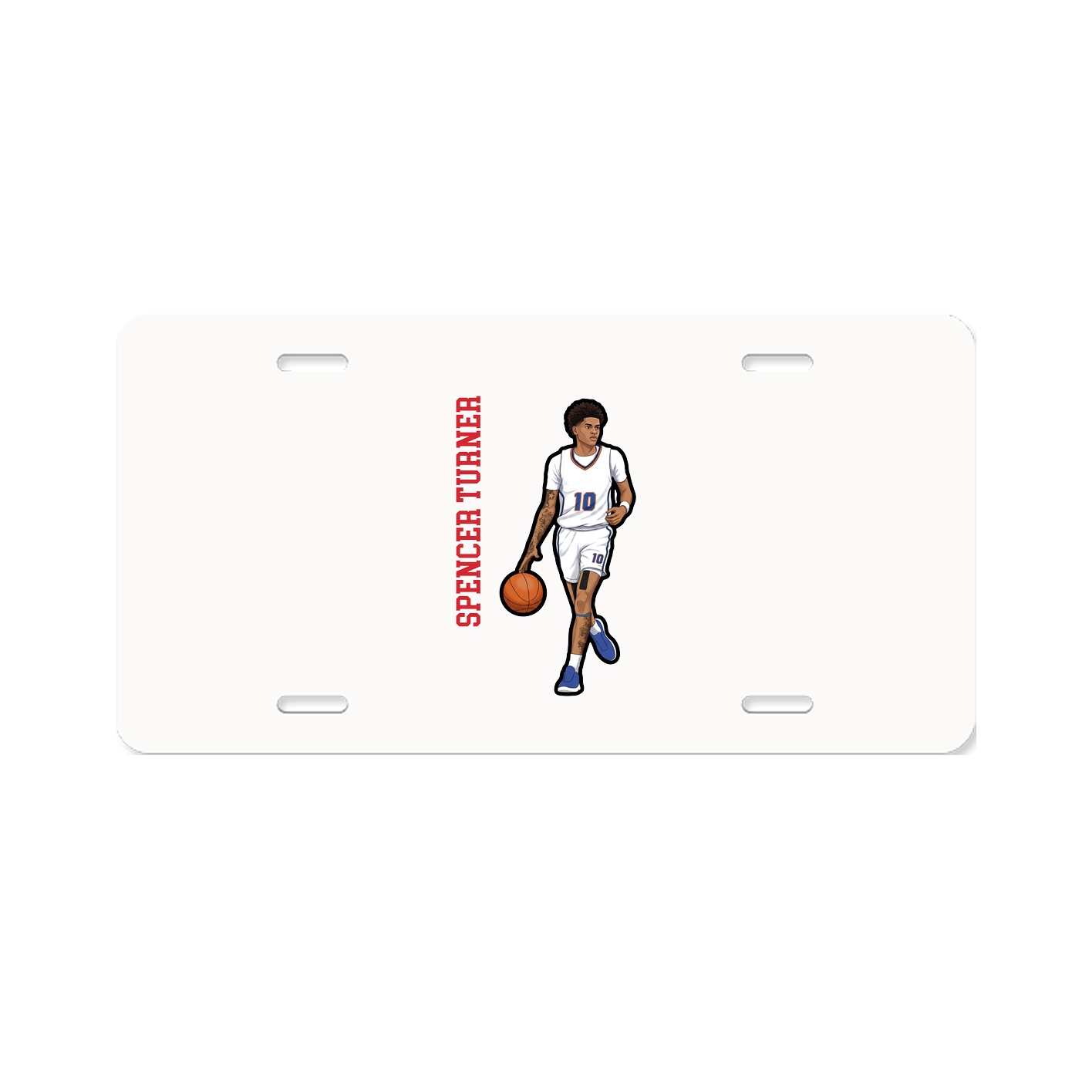 License Plate — Name Vertical in Classic