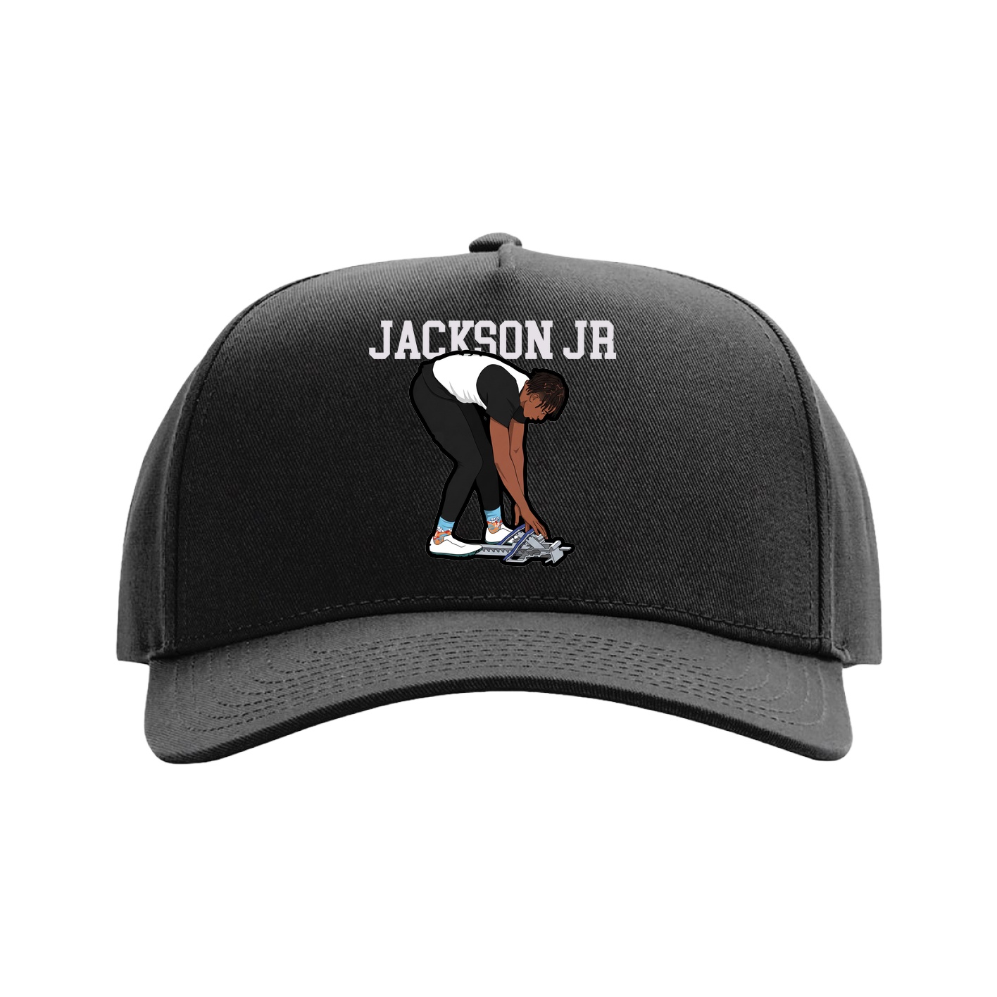 Full Fabric Five-Panel Champ Cap — Shirsey in Black