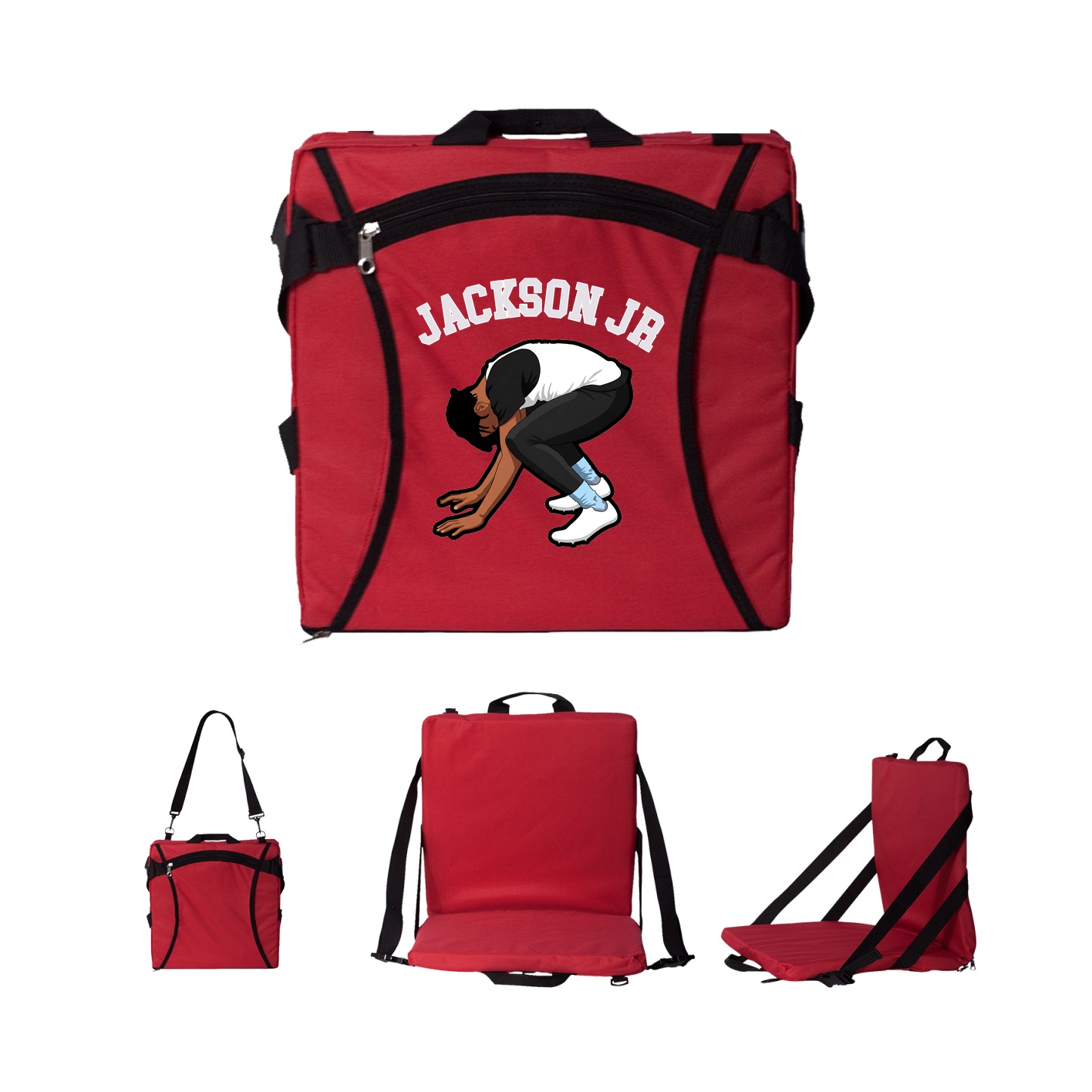Folding Stadium Seat — Shirsey Arch in Red