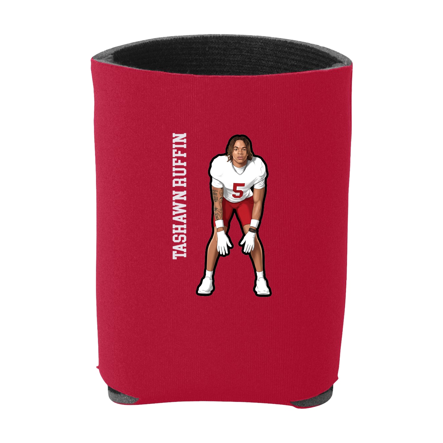 Can Holder — Name Vertical in Red