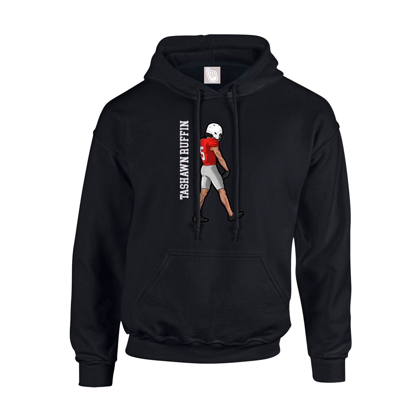 Hoodie — Name Vertical in Black