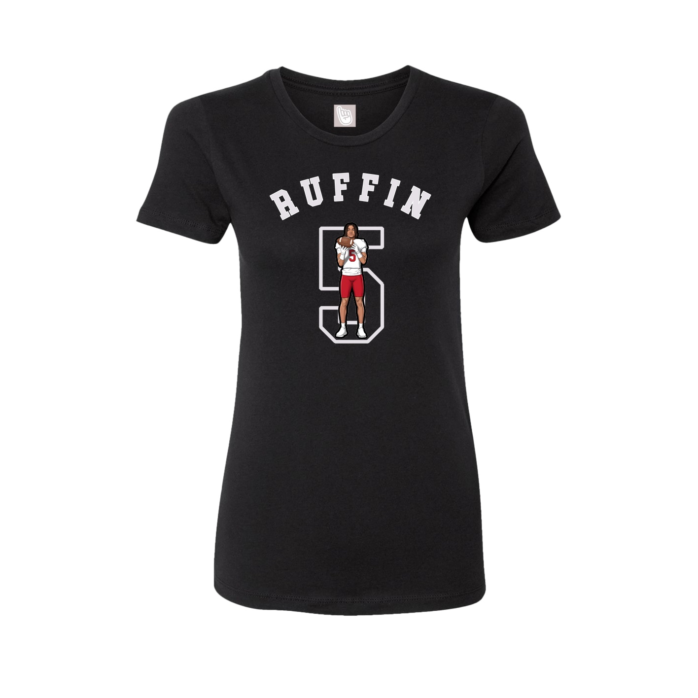 Fitted Women's Tee — Shirsey Arch in Black